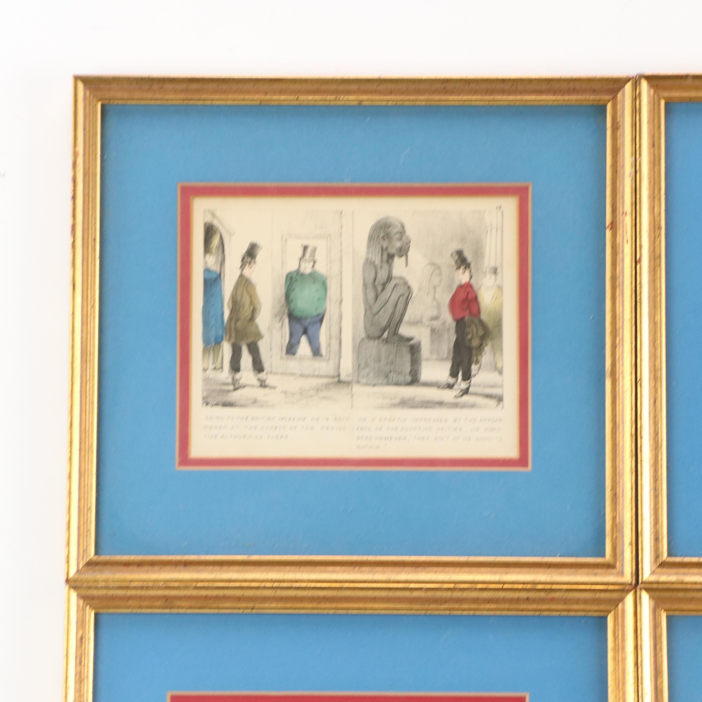 Thomas Butler Gunn Lithographs from "Mose Among the Britishers," Circa 1850