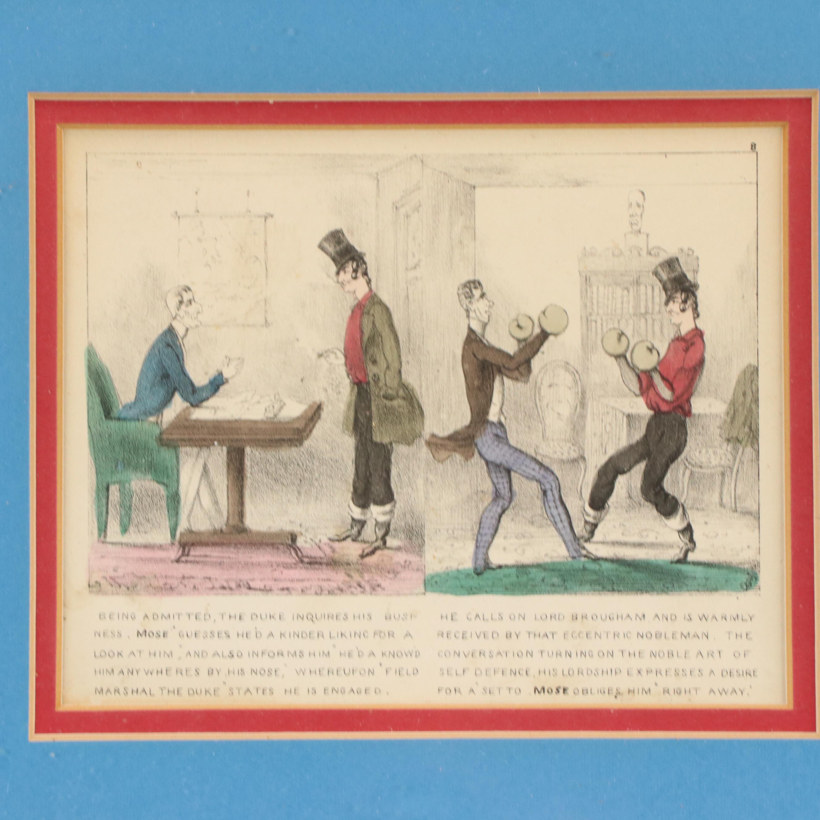 Thomas Butler Gunn Lithographs from "Mose Among the Britishers," Circa 1850