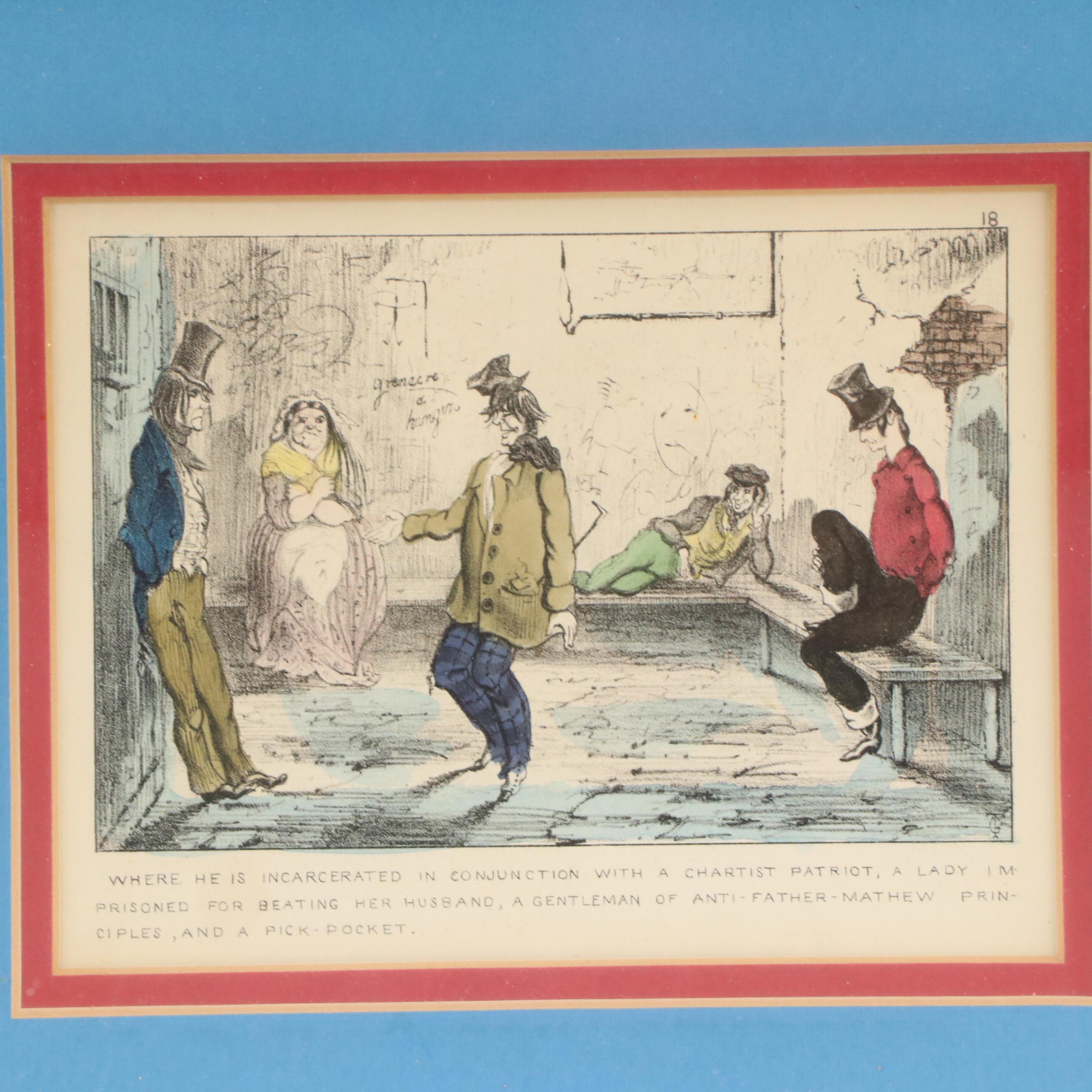 Thomas Butler Gunn Lithographs from "Mose Among the Britishers," Circa 1850