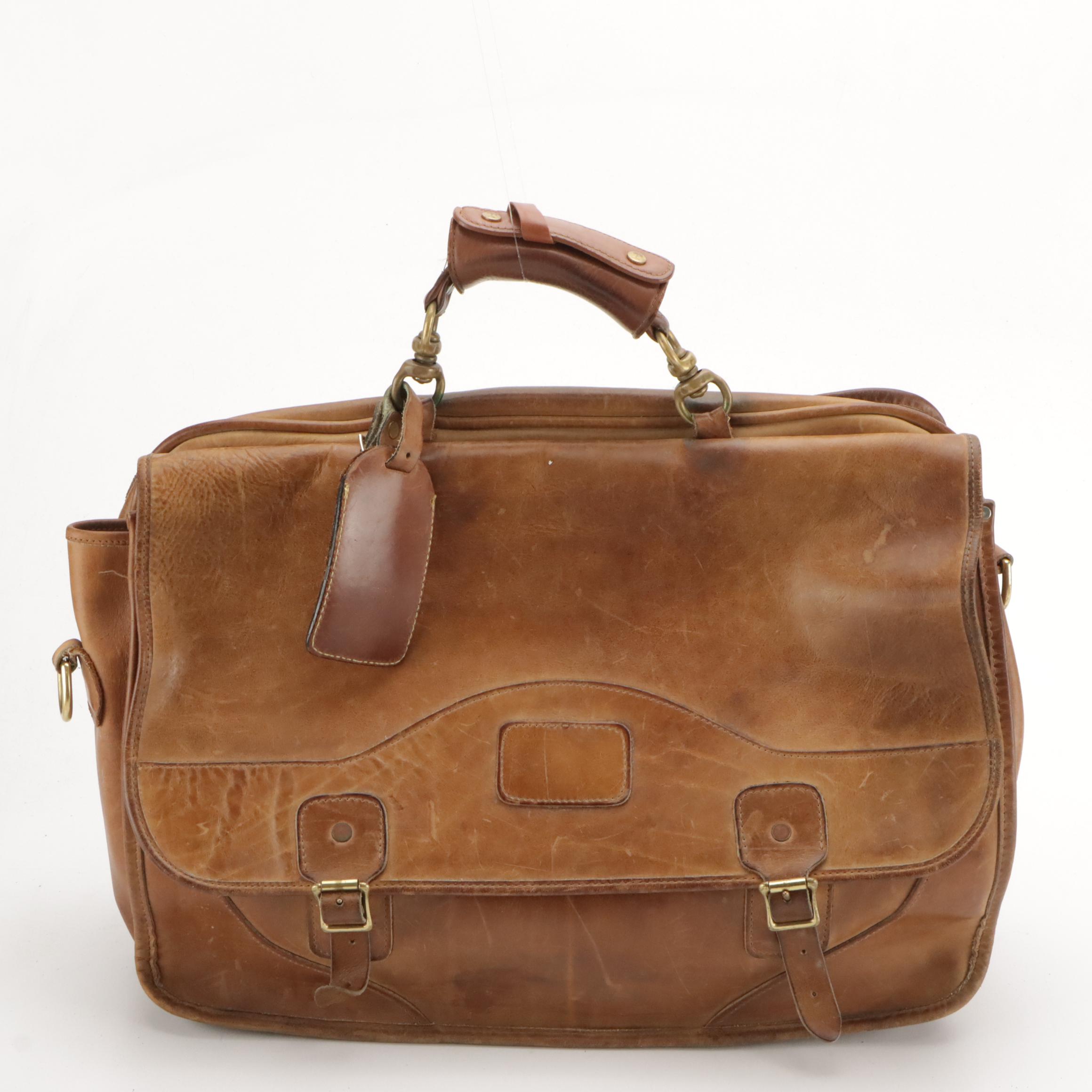 Gokey Company Leather Messenger Bag and Duluth Two-Way Travel Bag