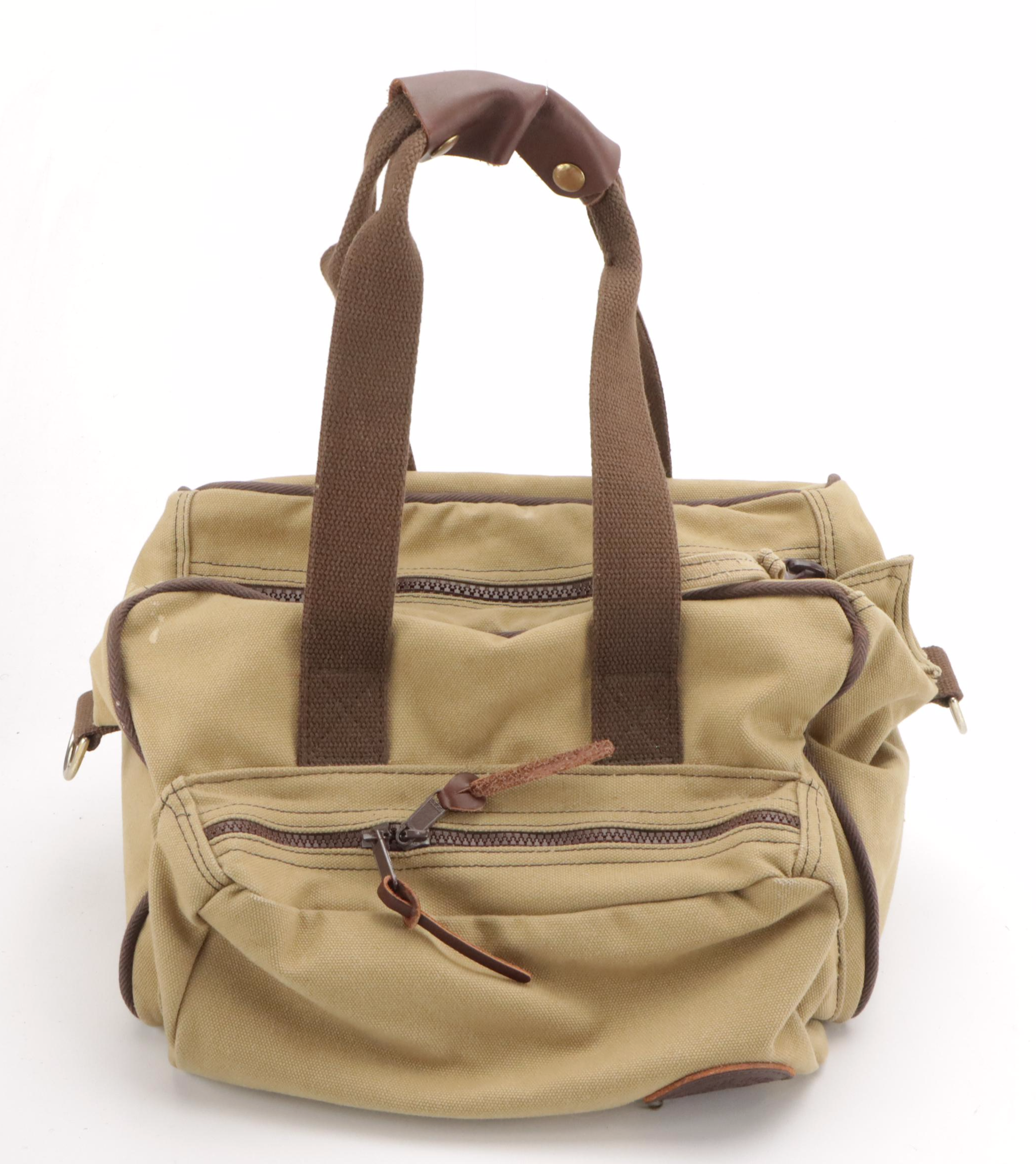 Gokey Company Leather Messenger Bag and Duluth Two-Way Travel Bag