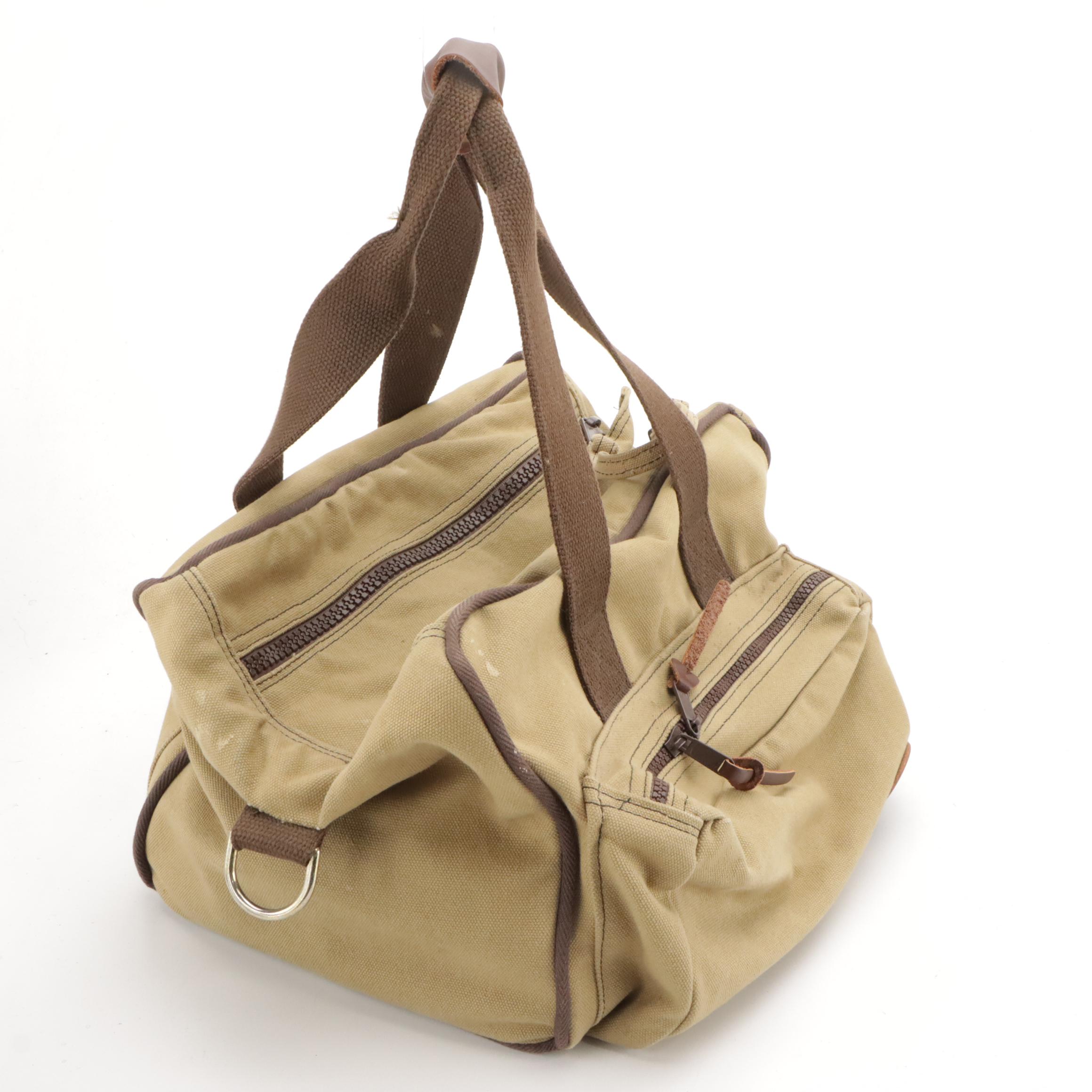 Gokey Company Leather Messenger Bag and Duluth Two-Way Travel Bag