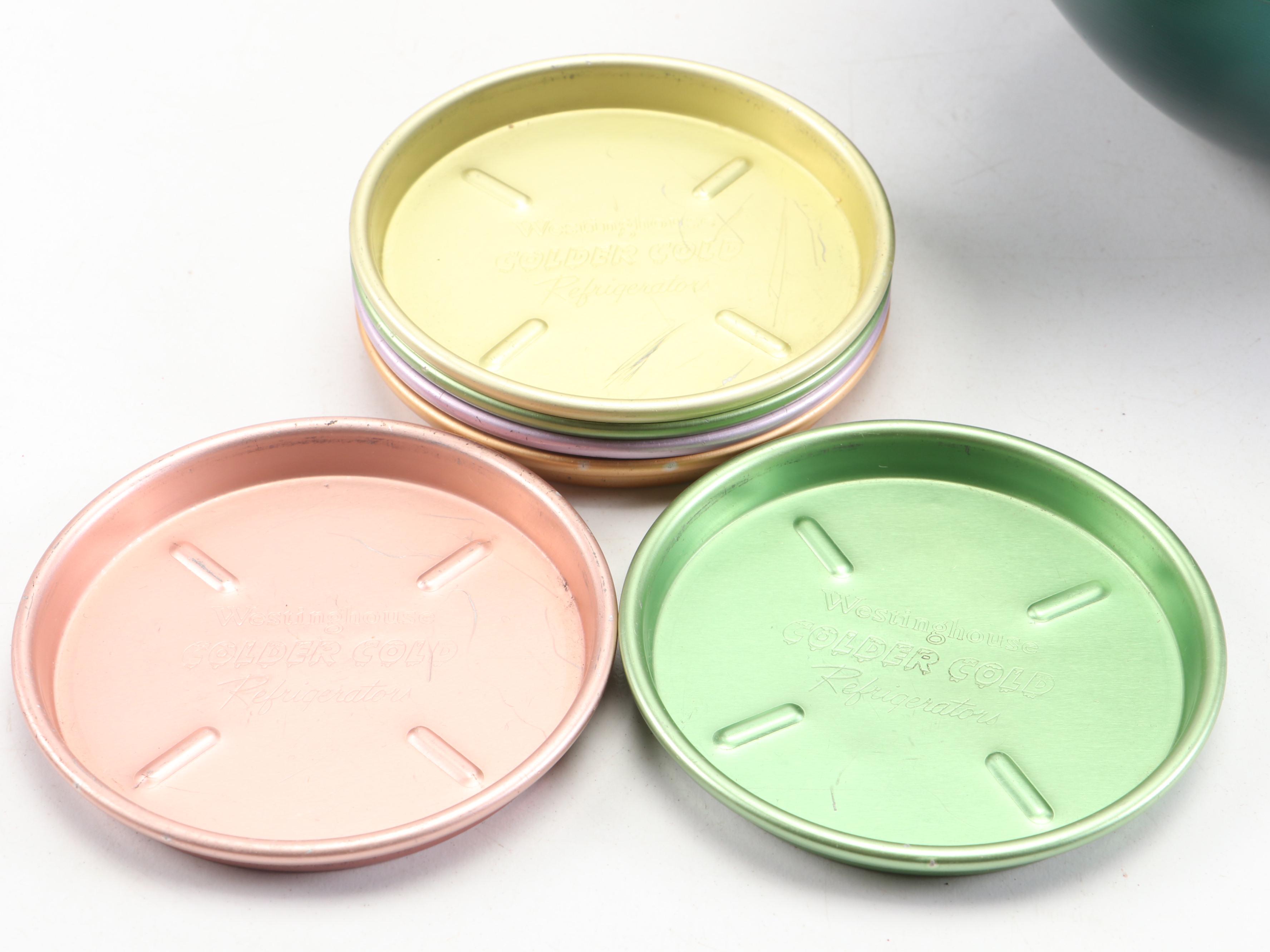 J Heller Hostess Ware Tumblers with Other Aluminum Table Accessories