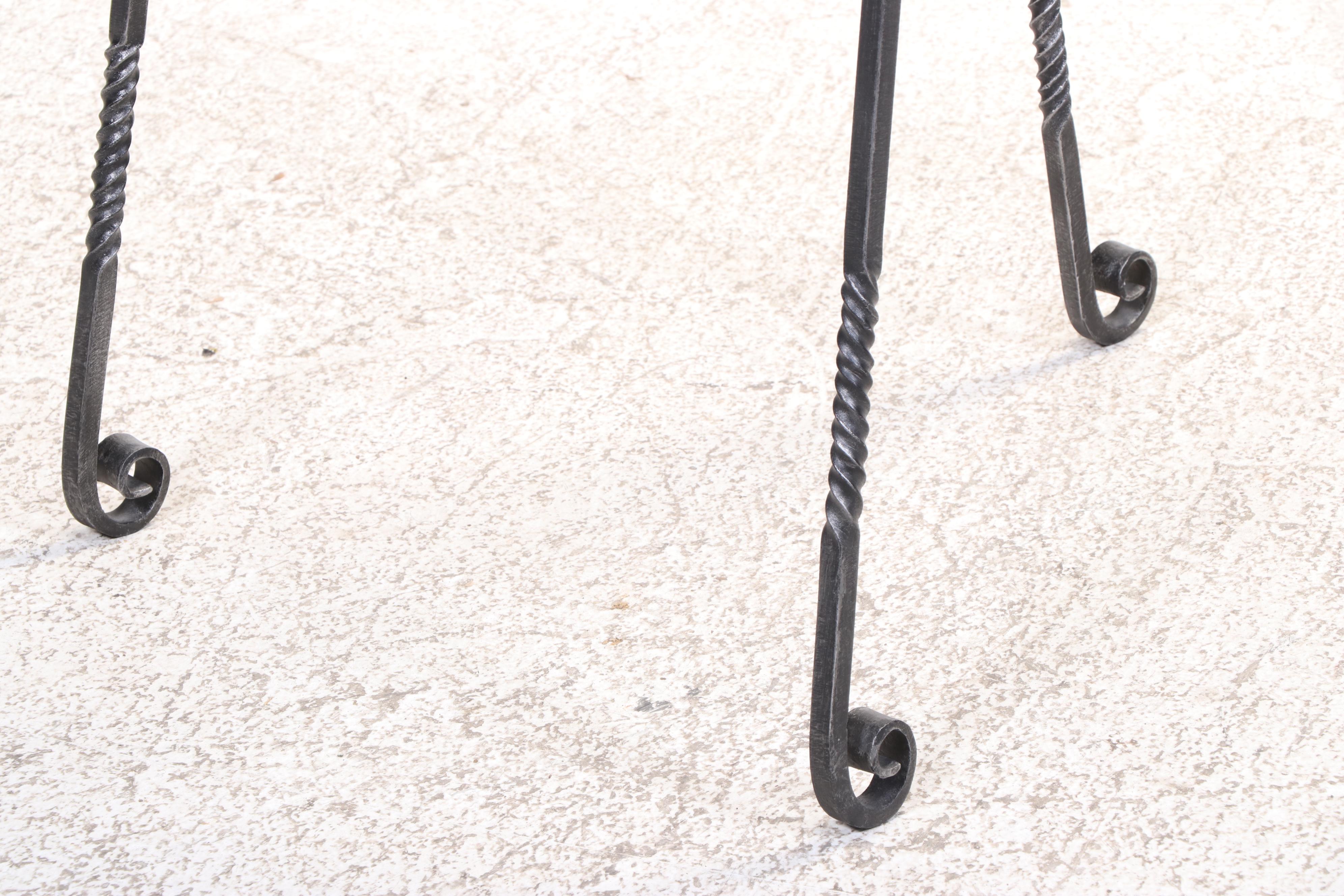 Patinated and Wrought Iron Easel