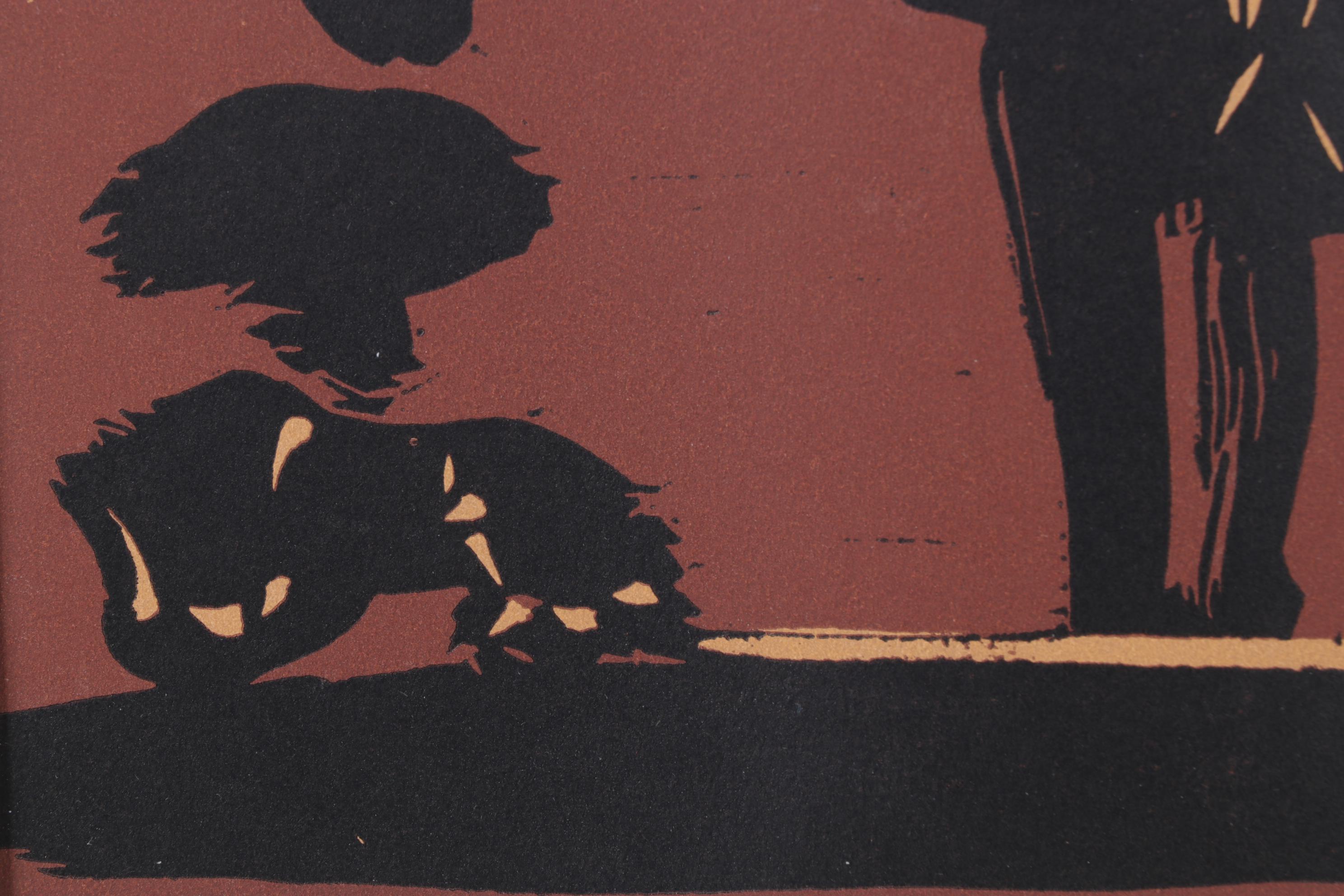 Pablo Picasso Linoleum Cut "Mounted Picador", 1962