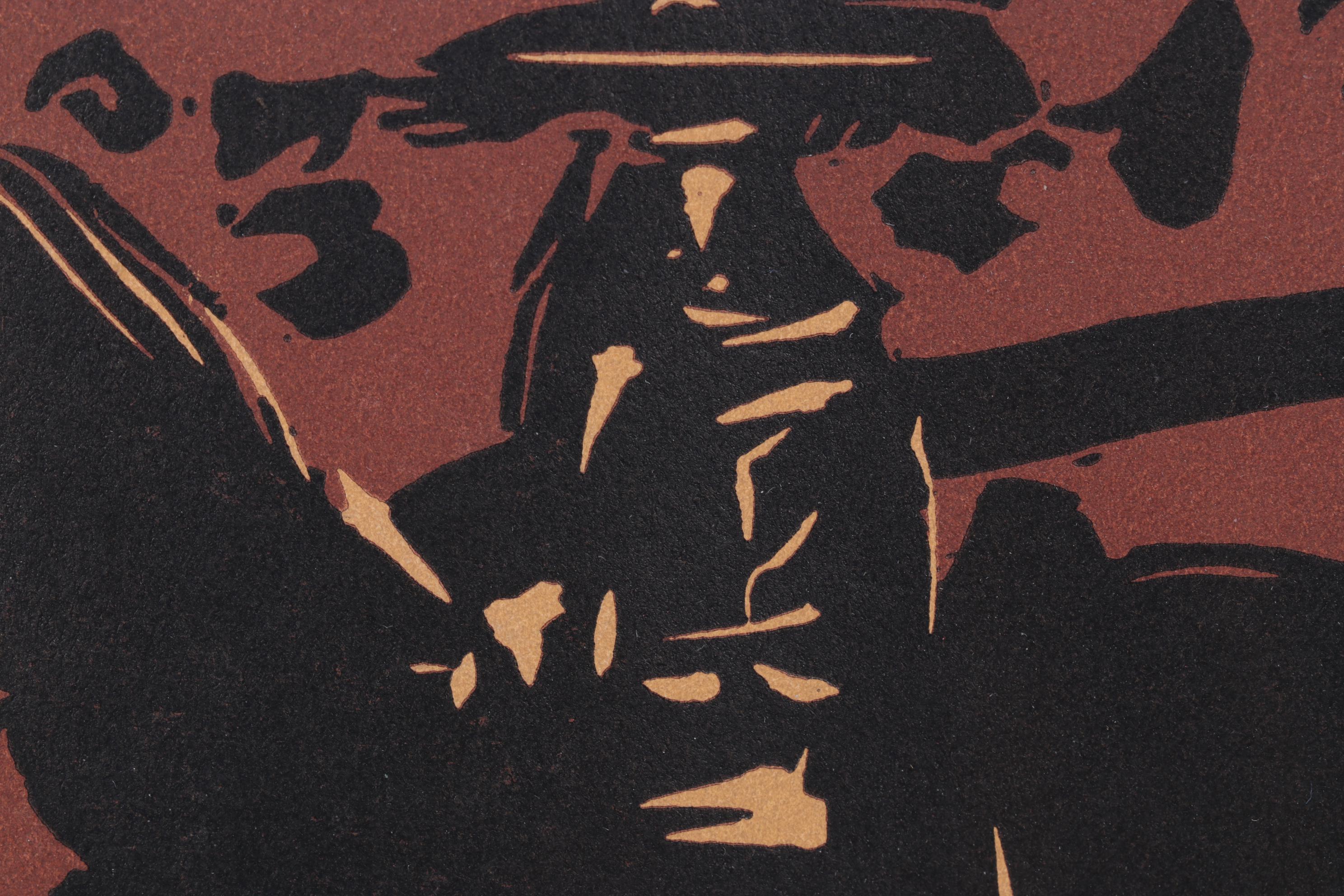 Pablo Picasso Linoleum Cut "Mounted Picador", 1962