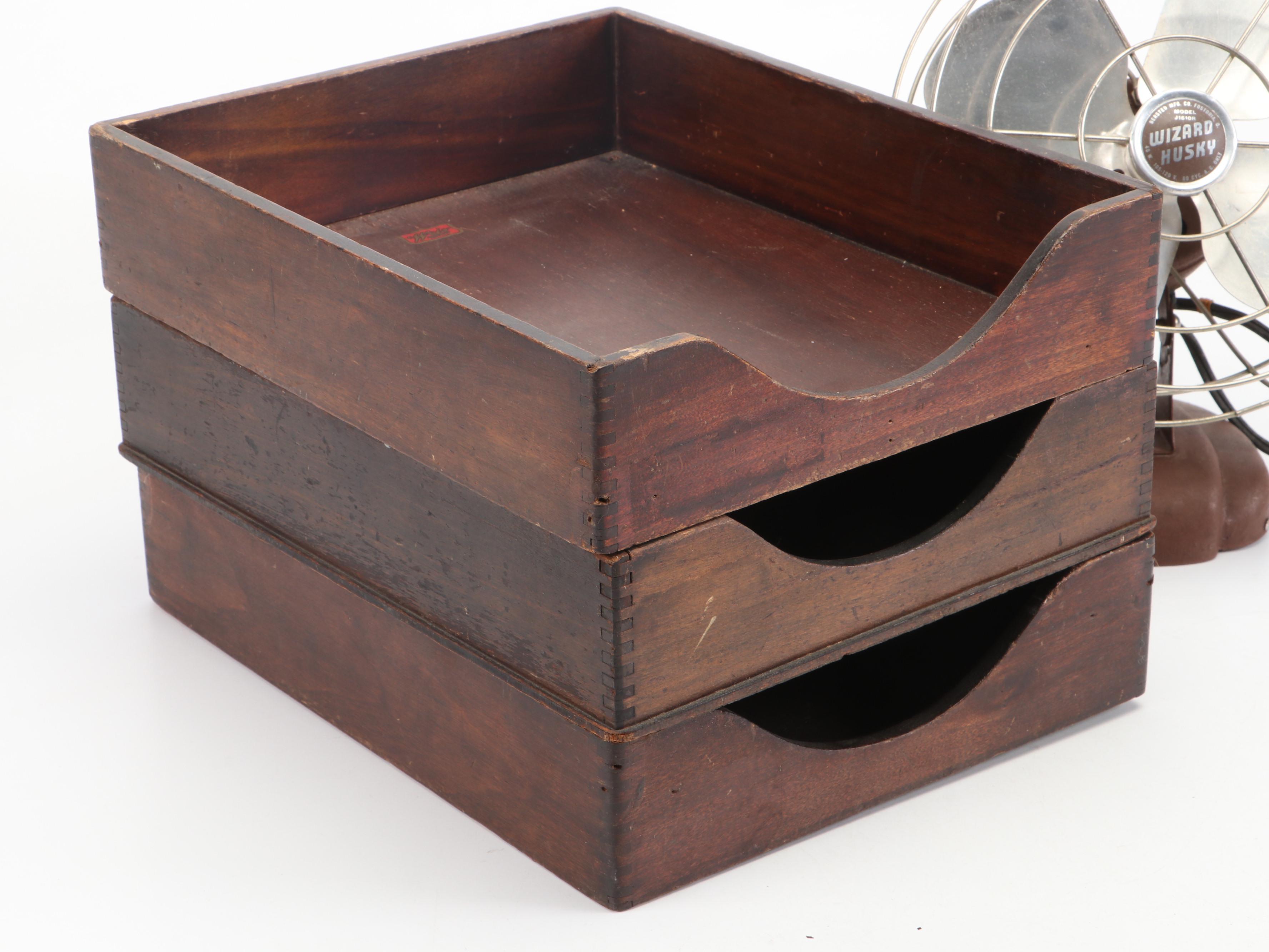 Globe-Werknick Wooden Clipboards with Desk Fan and Other Office Accessories