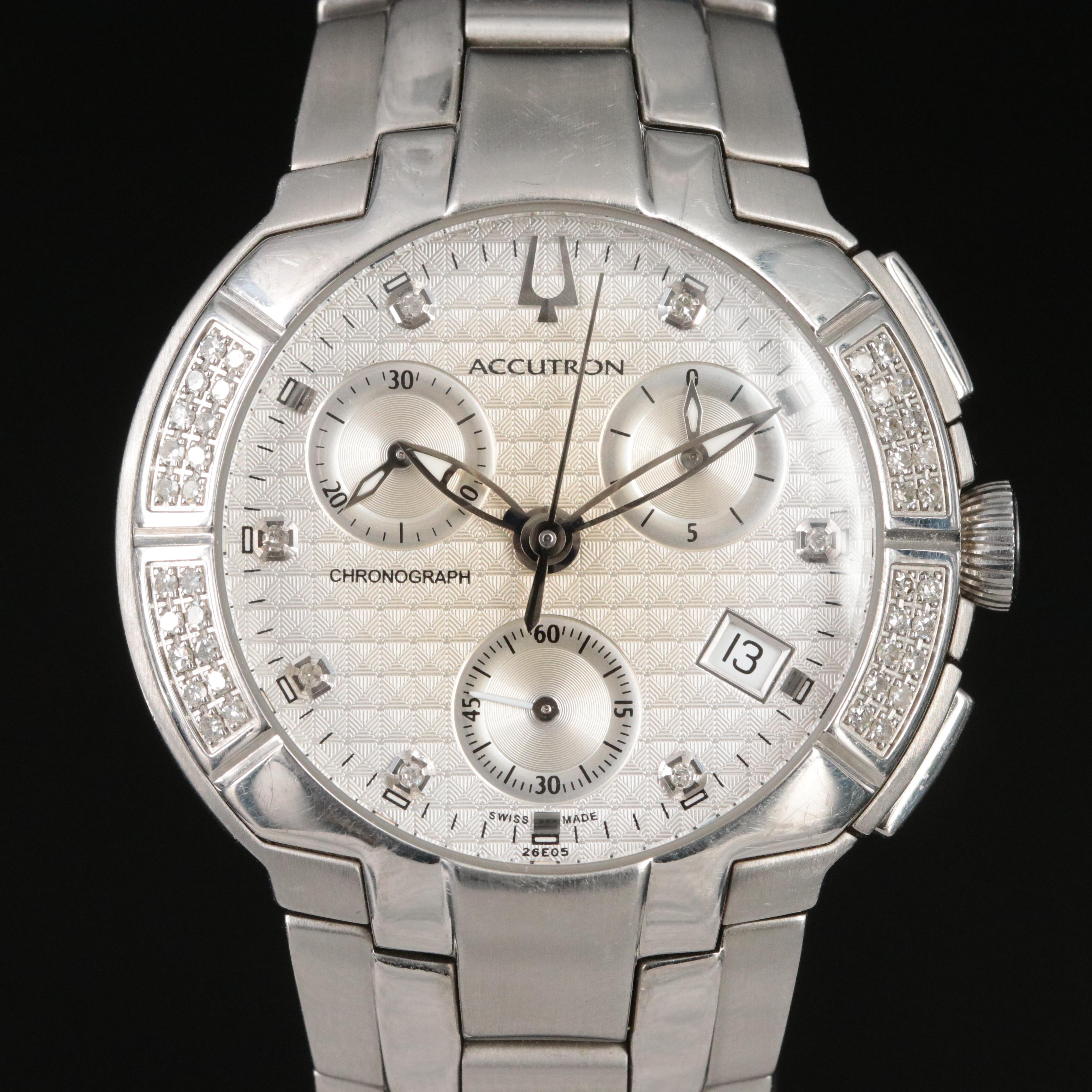 Bulova Accutron Diamond Chronograph Watch