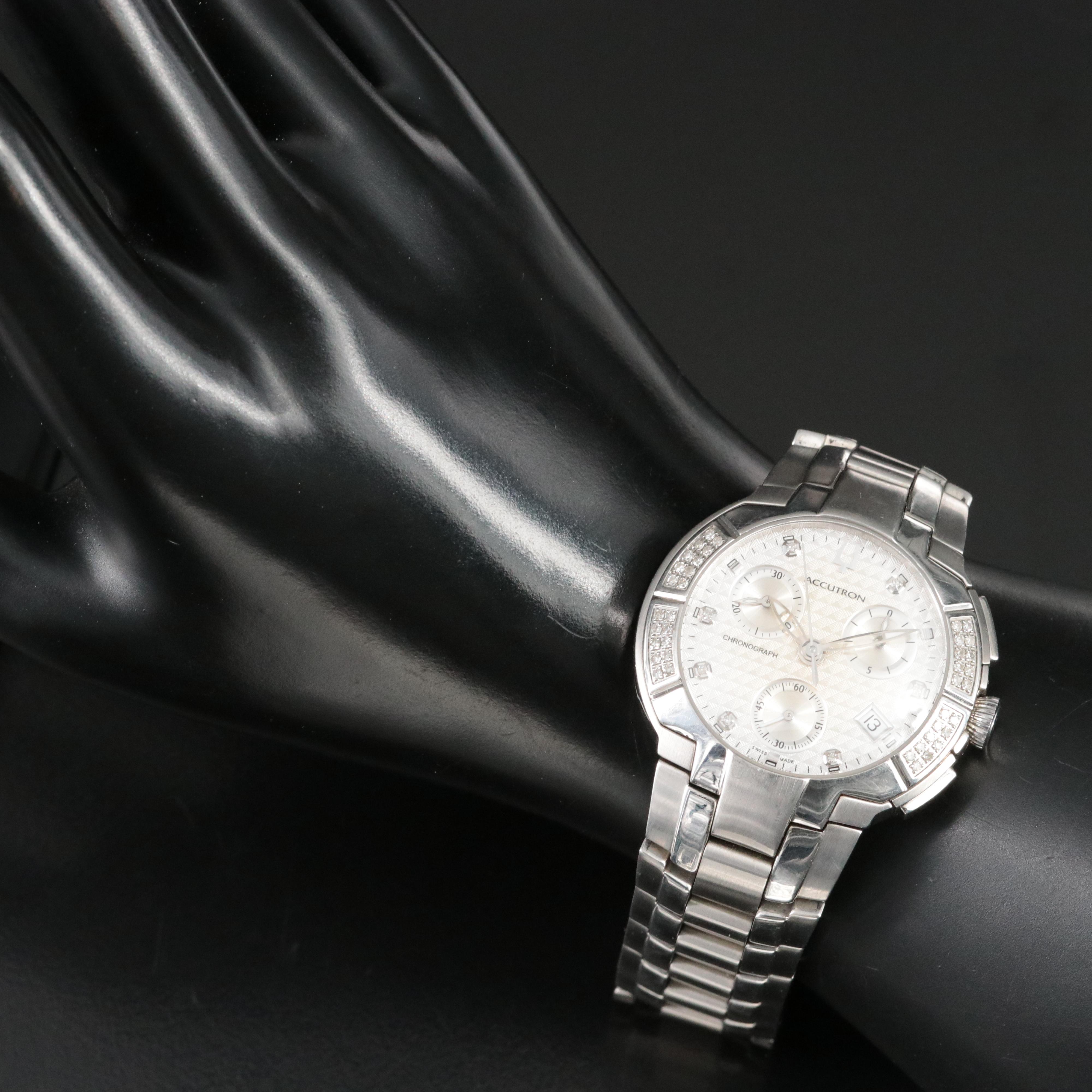 Bulova Accutron Diamond Chronograph Watch