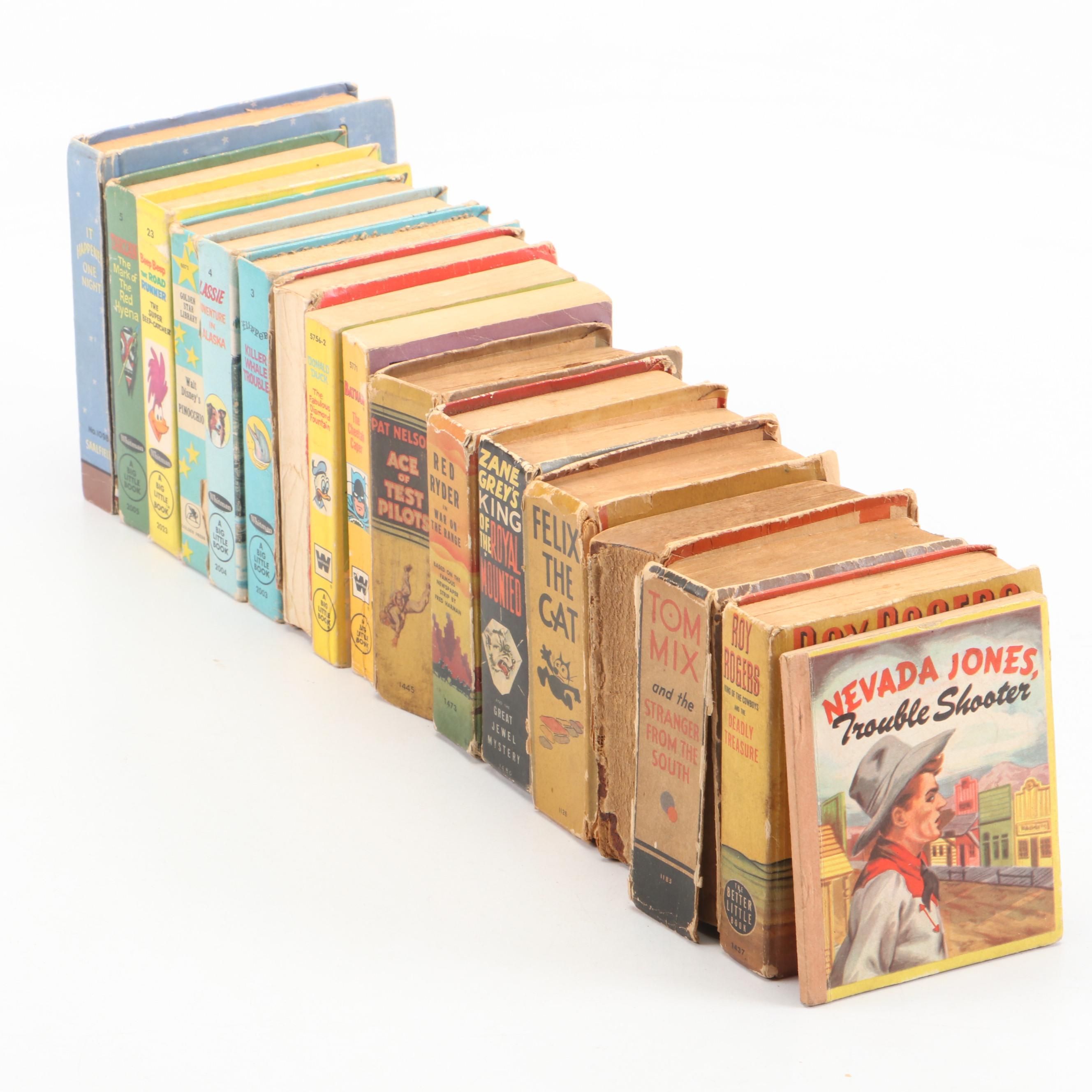 Donald Duck, Batman, Road Runner, and More Big Little Books, Mid-20th Century