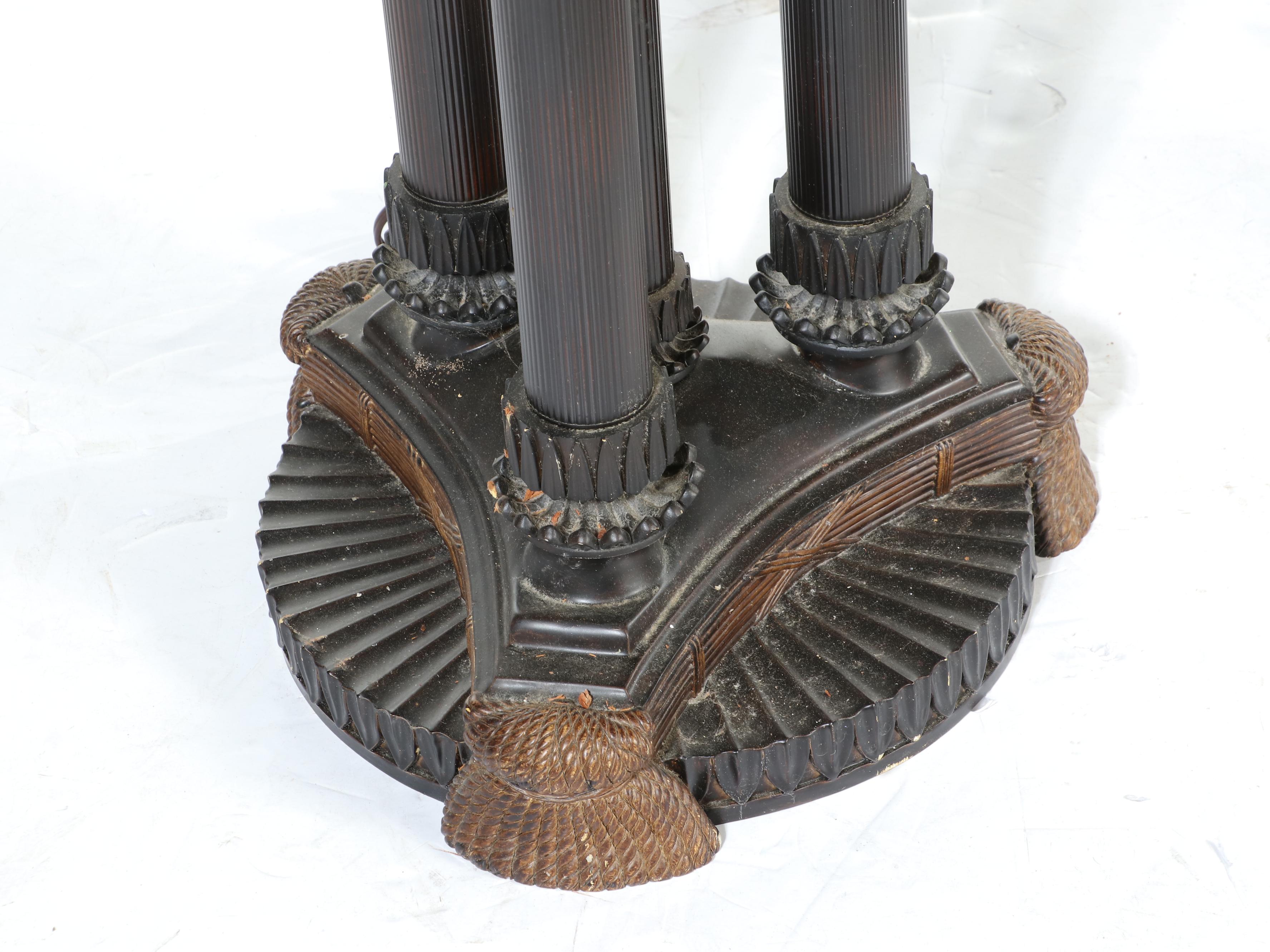 Cheyenne Industries Torchère Floor Lamps Pair with Amber Shades, c. 2003