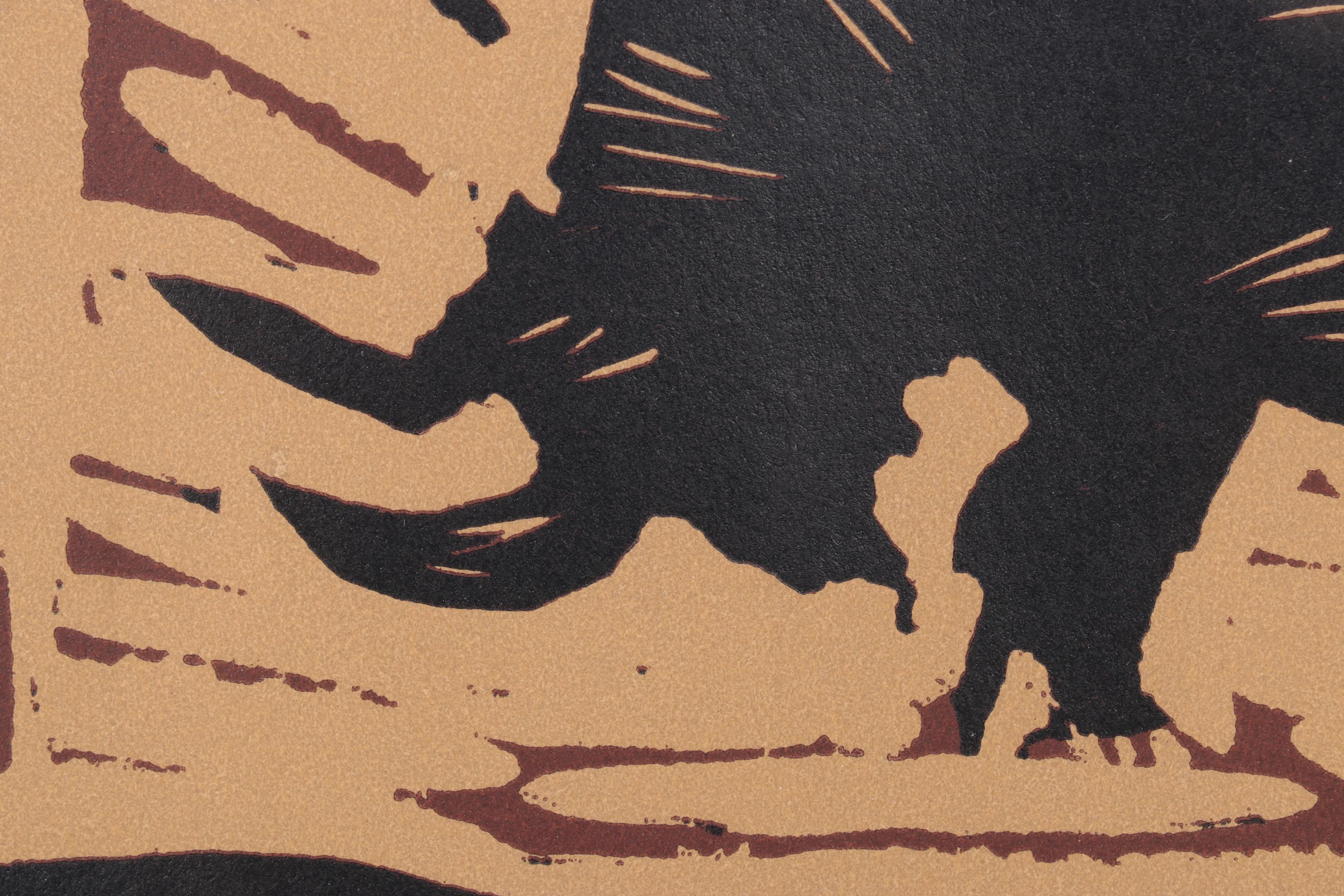 Pablo Picasso Linoleum Cut "The Banderillas," 1962