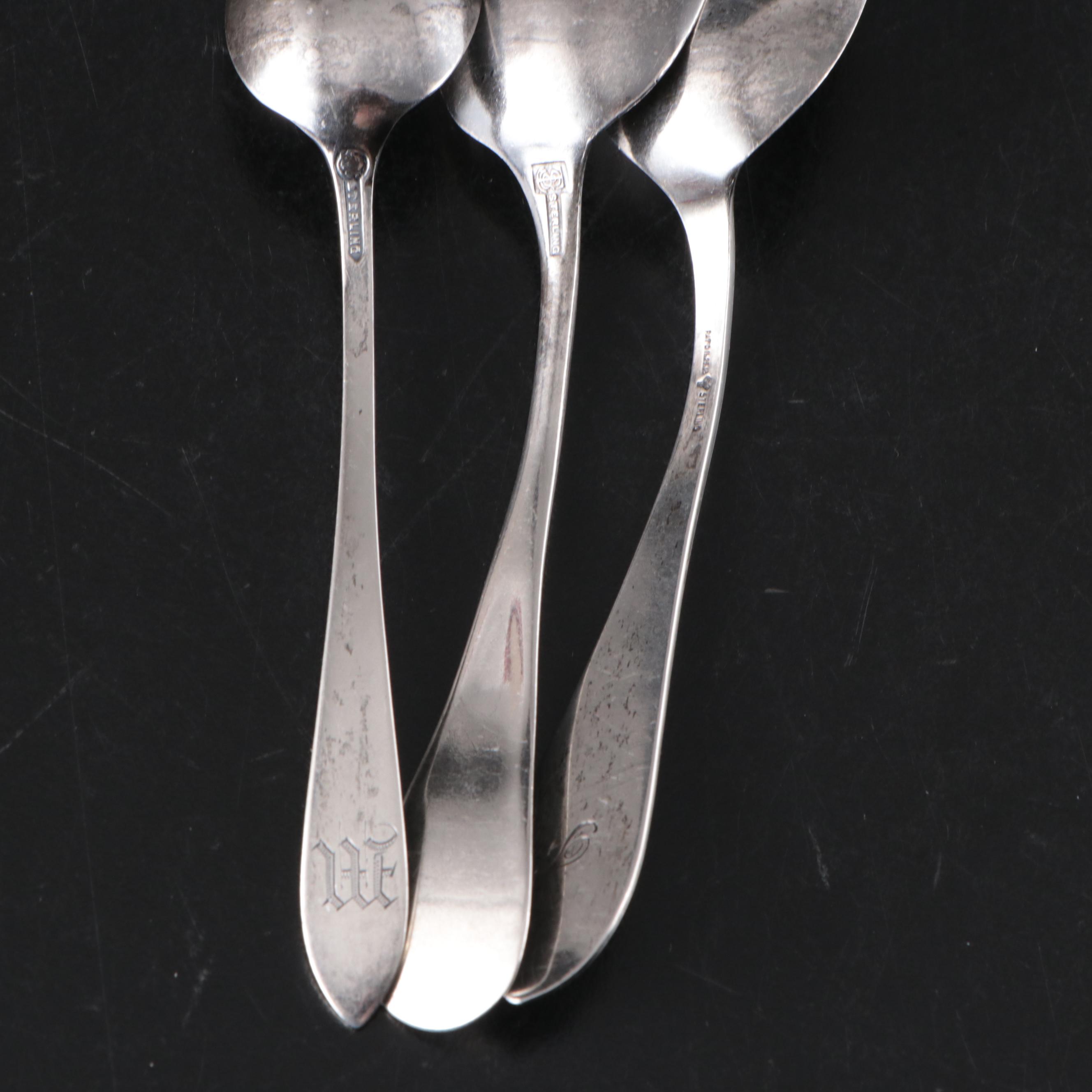 Gorham, Reed & Barton, Wallace Sterling Silver Spoons and Others
