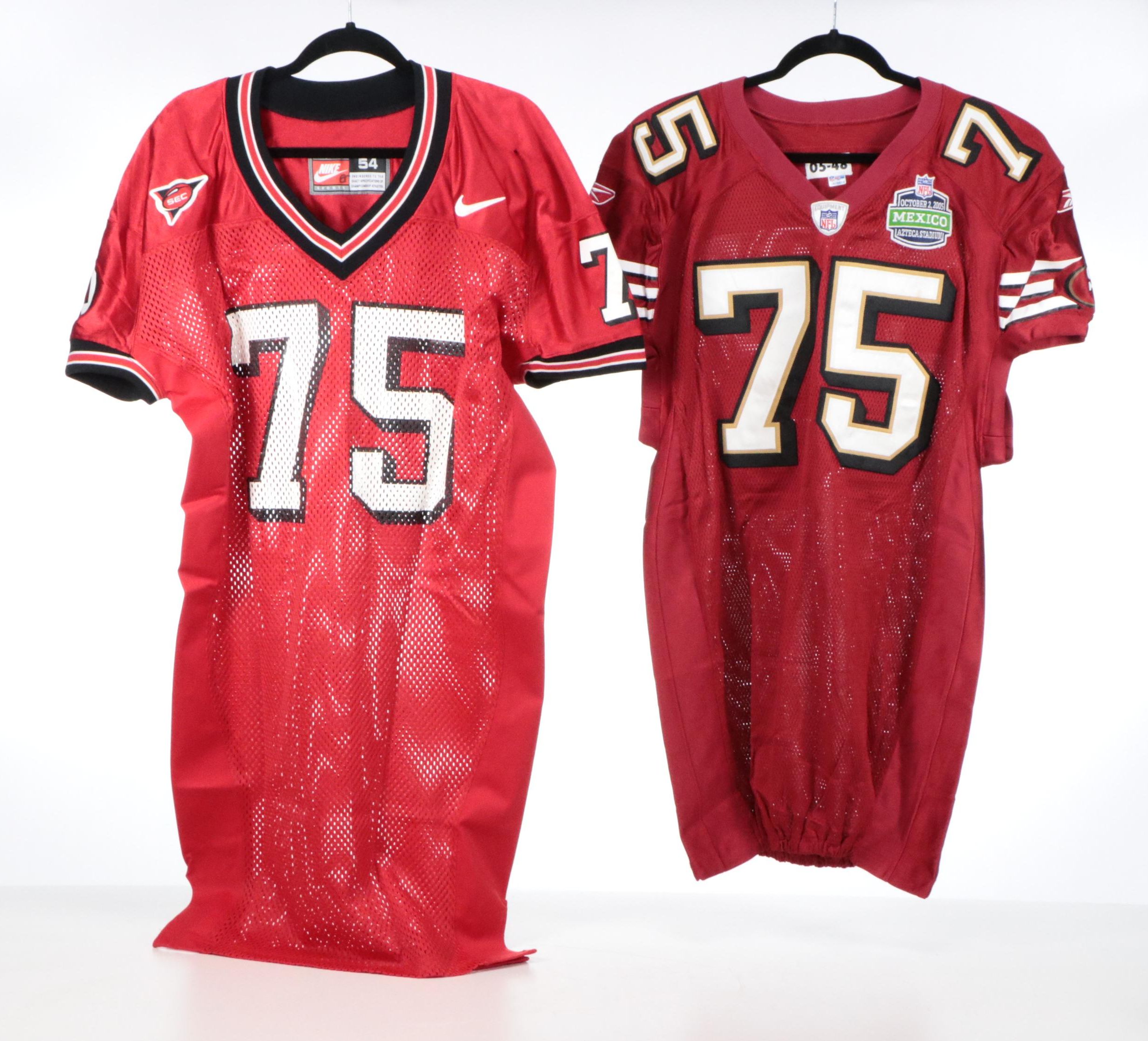 Jonas Jennings Game Worn and Player Worn Football Jerseys