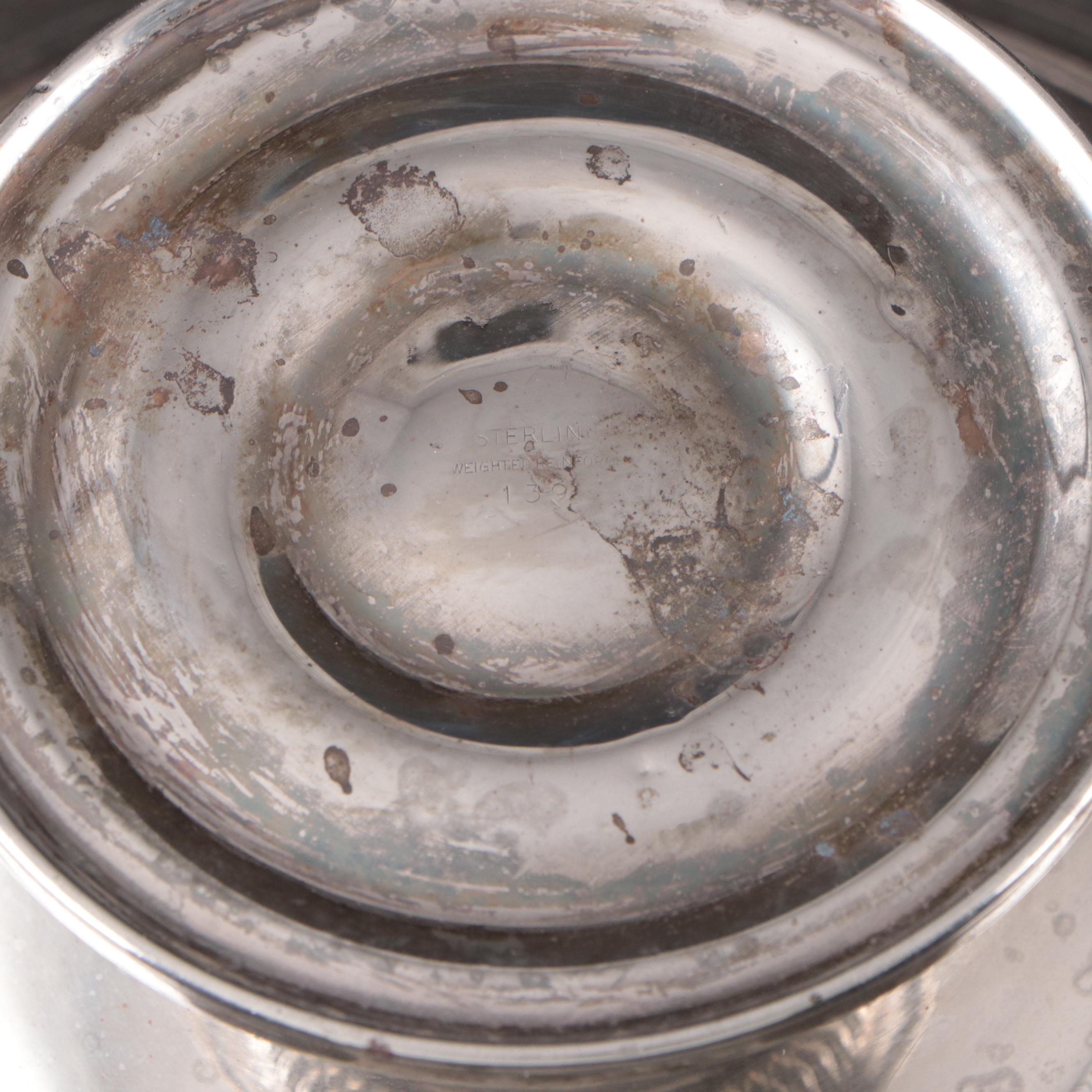 Preisner Sterling Silver Creamer and Sugar with Other Sterling Home Accessories