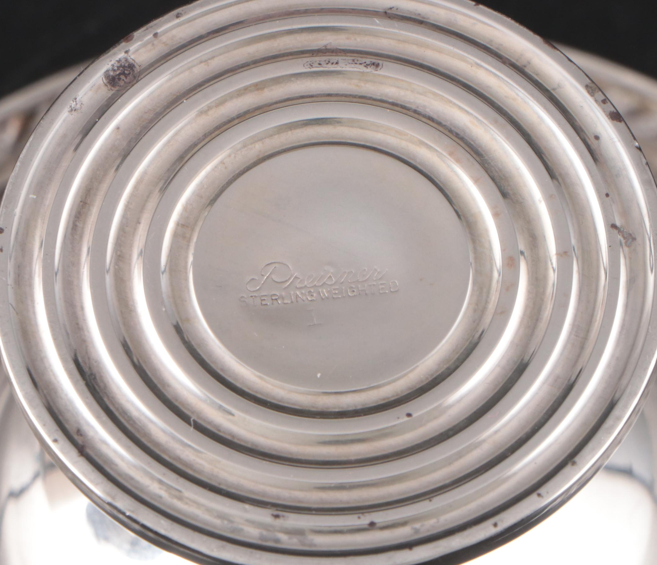 Preisner Sterling Silver Creamer and Sugar with Other Sterling Home Accessories