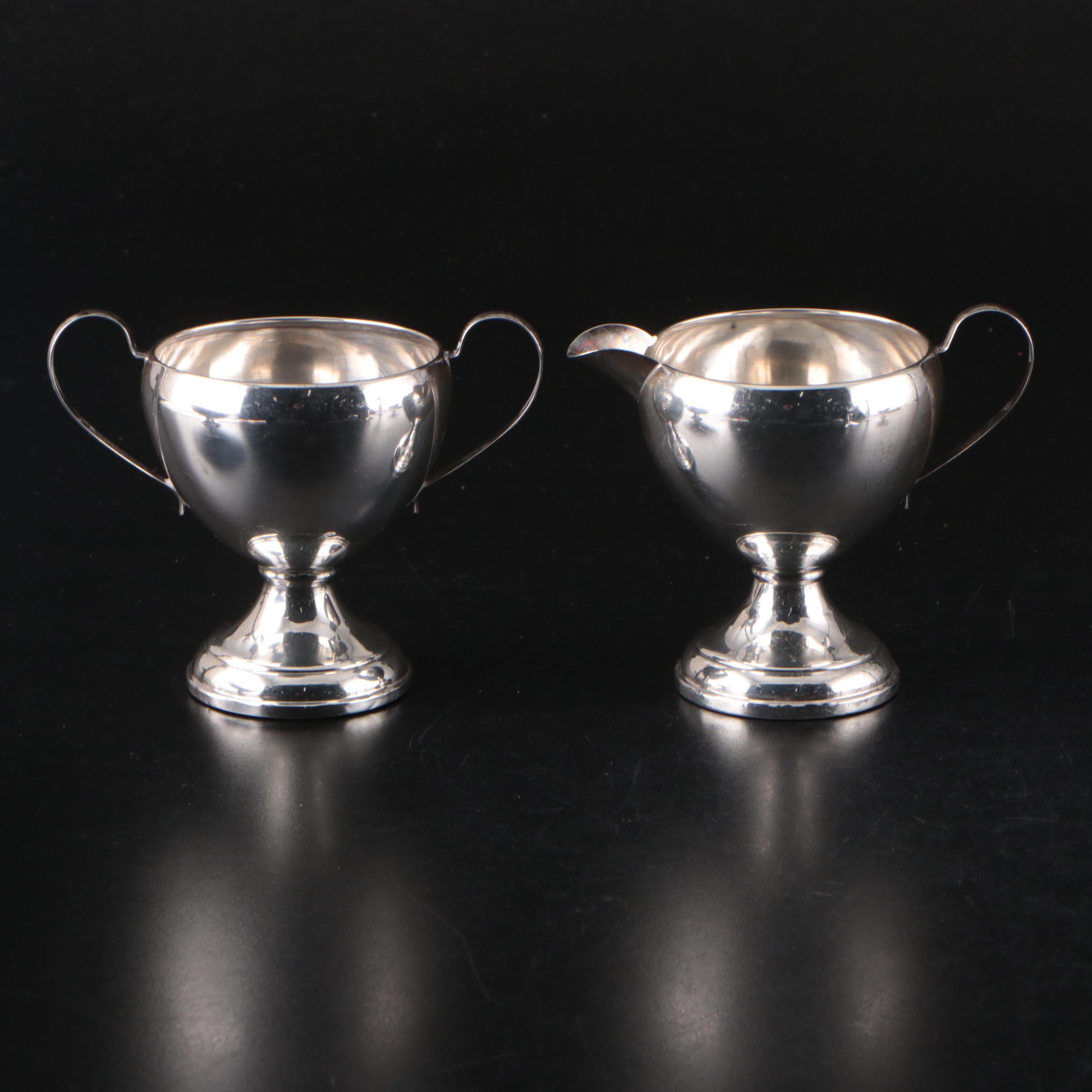 Preisner Sterling Silver Creamer and Sugar with Other Sterling Home Accessories