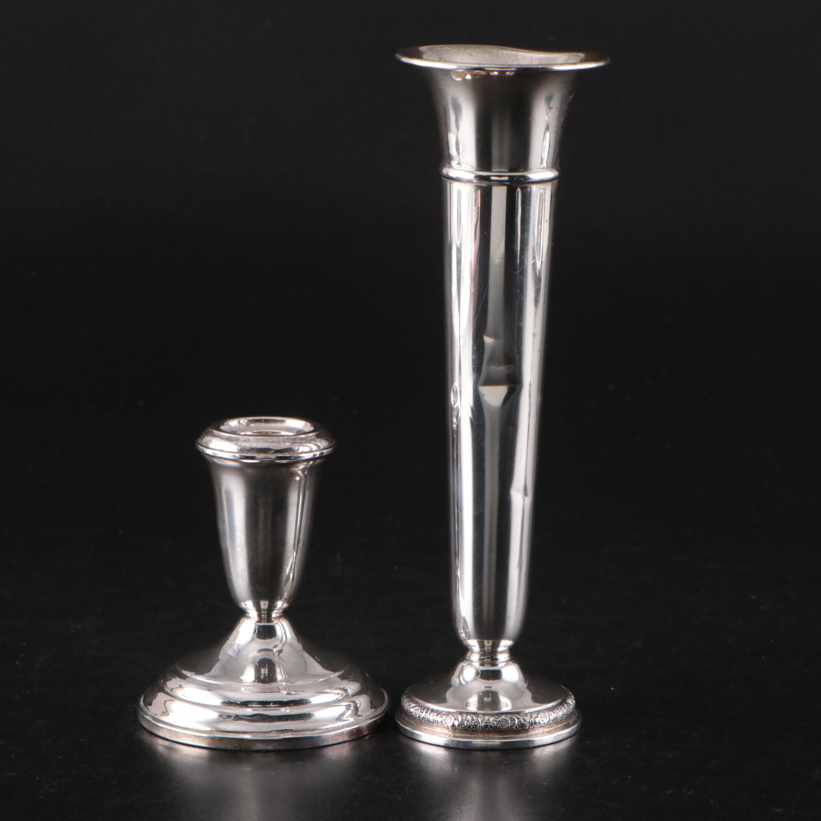 Preisner Sterling Silver Creamer and Sugar with Other Sterling Home Accessories