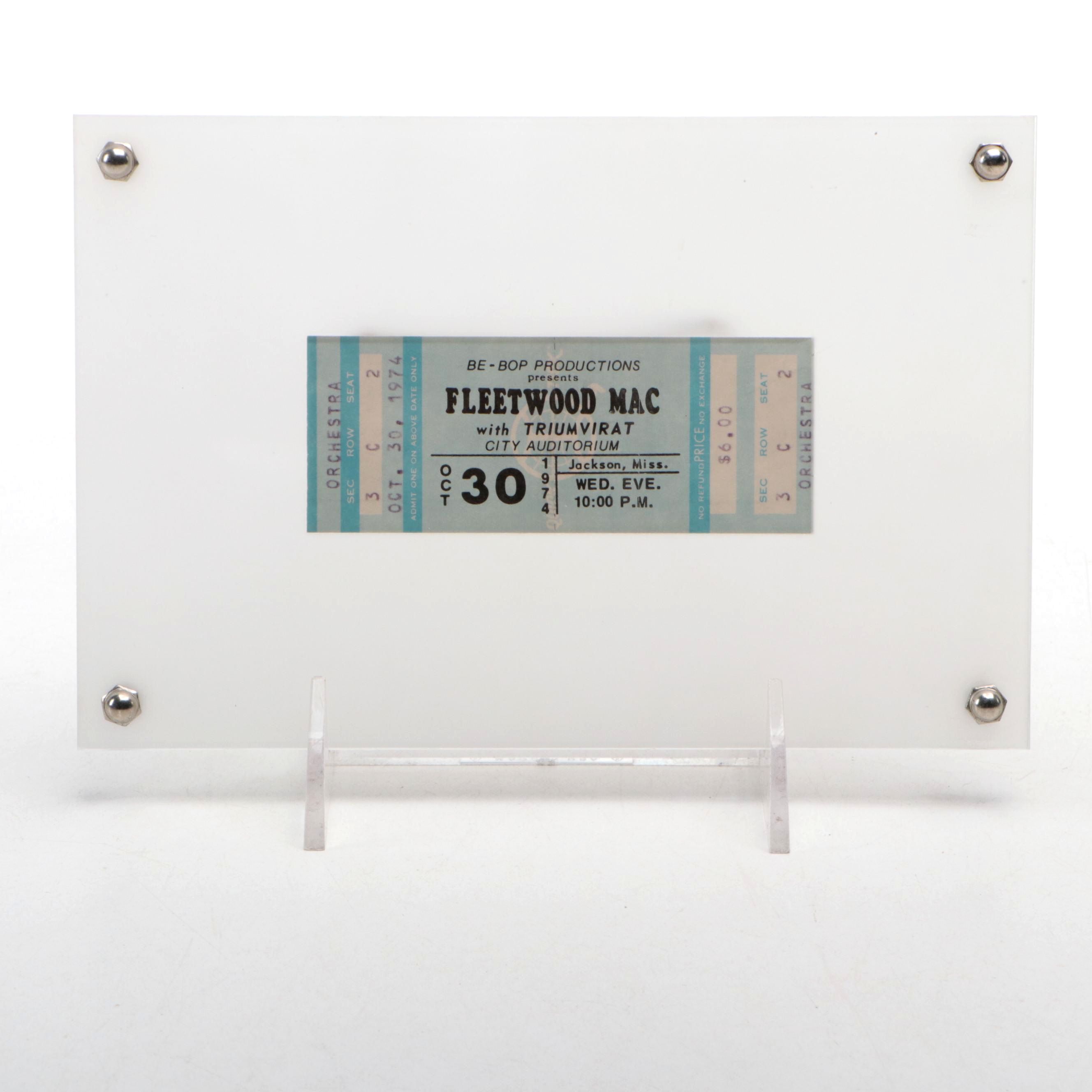 Fleetwood Mac with Triumvirat Concert Ticket, 1974