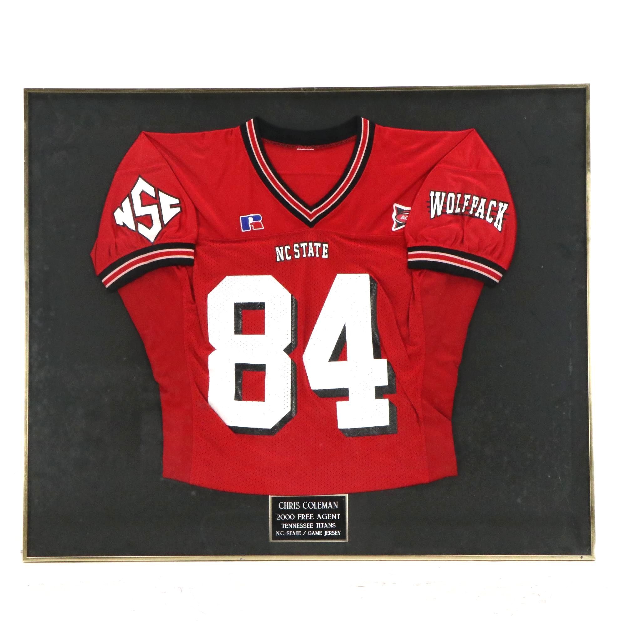 2000 Free Agent Chris Coleman North Carolina State Game Worn Jersey