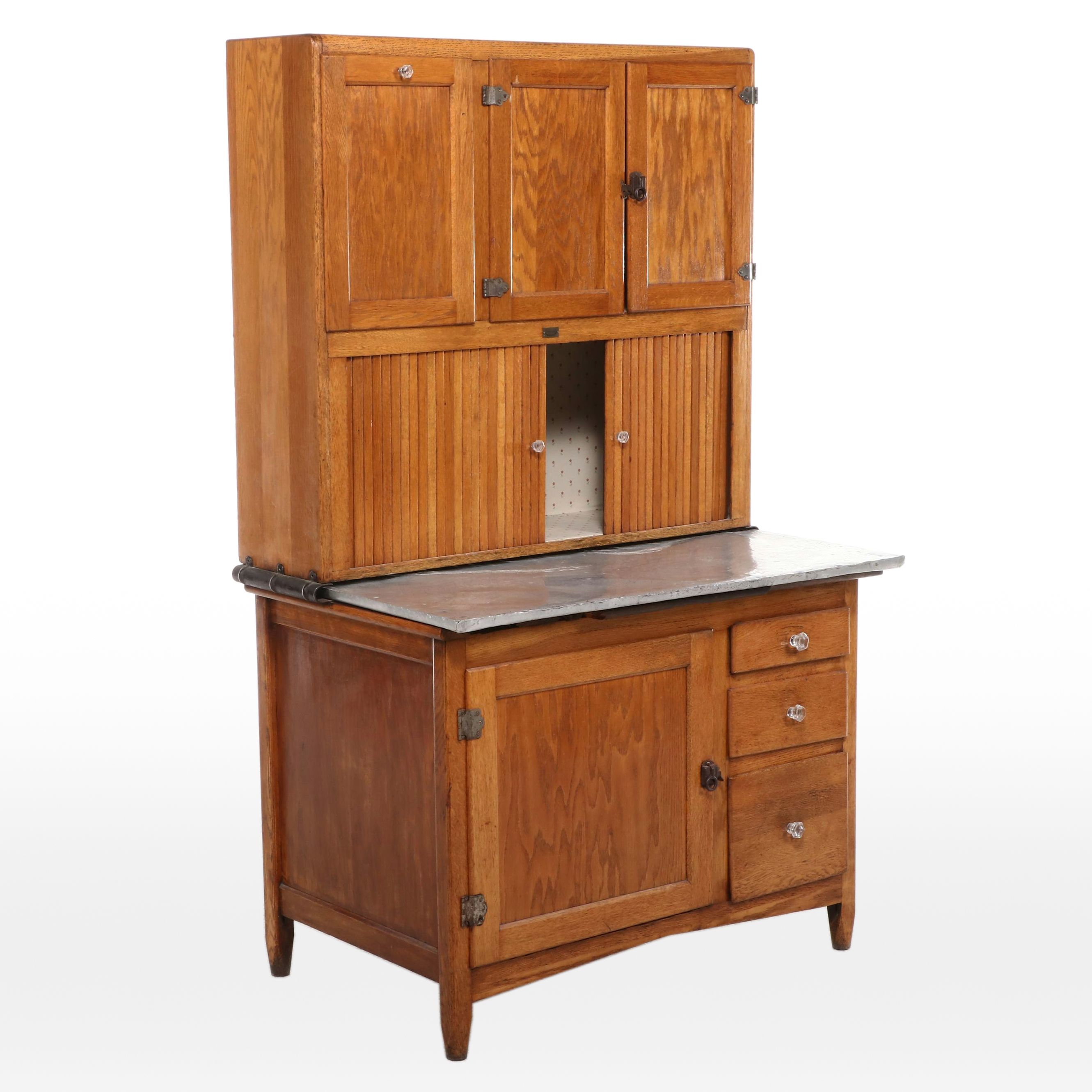 G. I. Sellers & Sons Co. Oak Kitchen Cabinet, Early to Mid-20th Century