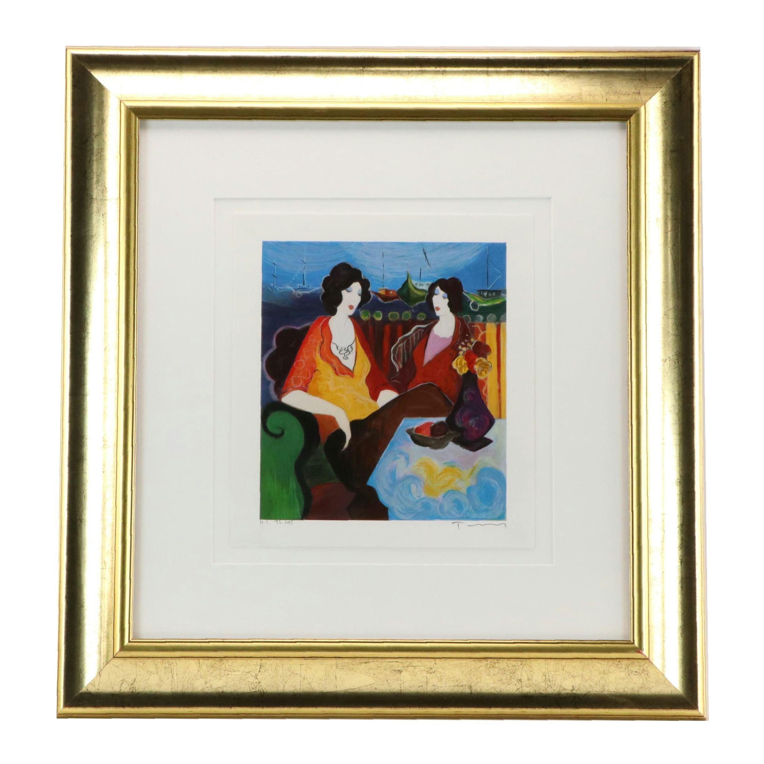 Itzak Tarkay Seriolithograph "Peaceful Moments II," HC Edition 45/45