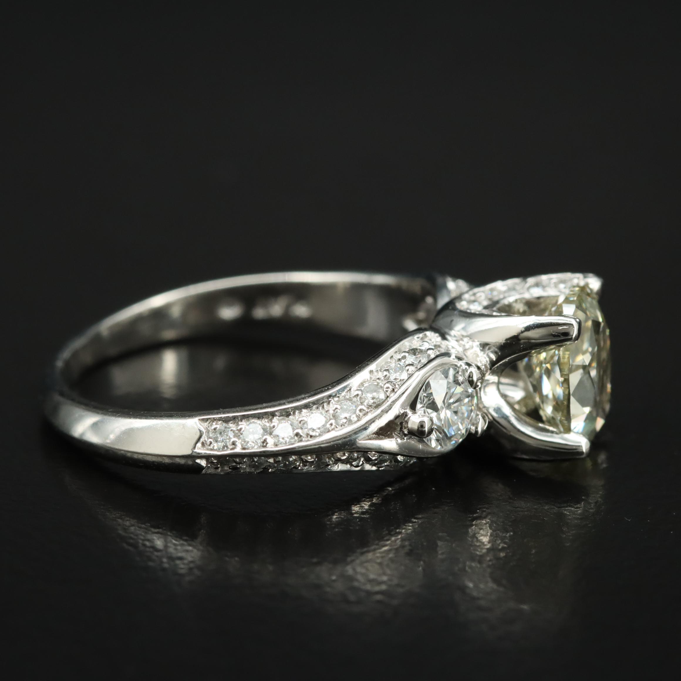 Verragio Platinum 2.38 CTW Diamond Ring with Online GIA Report