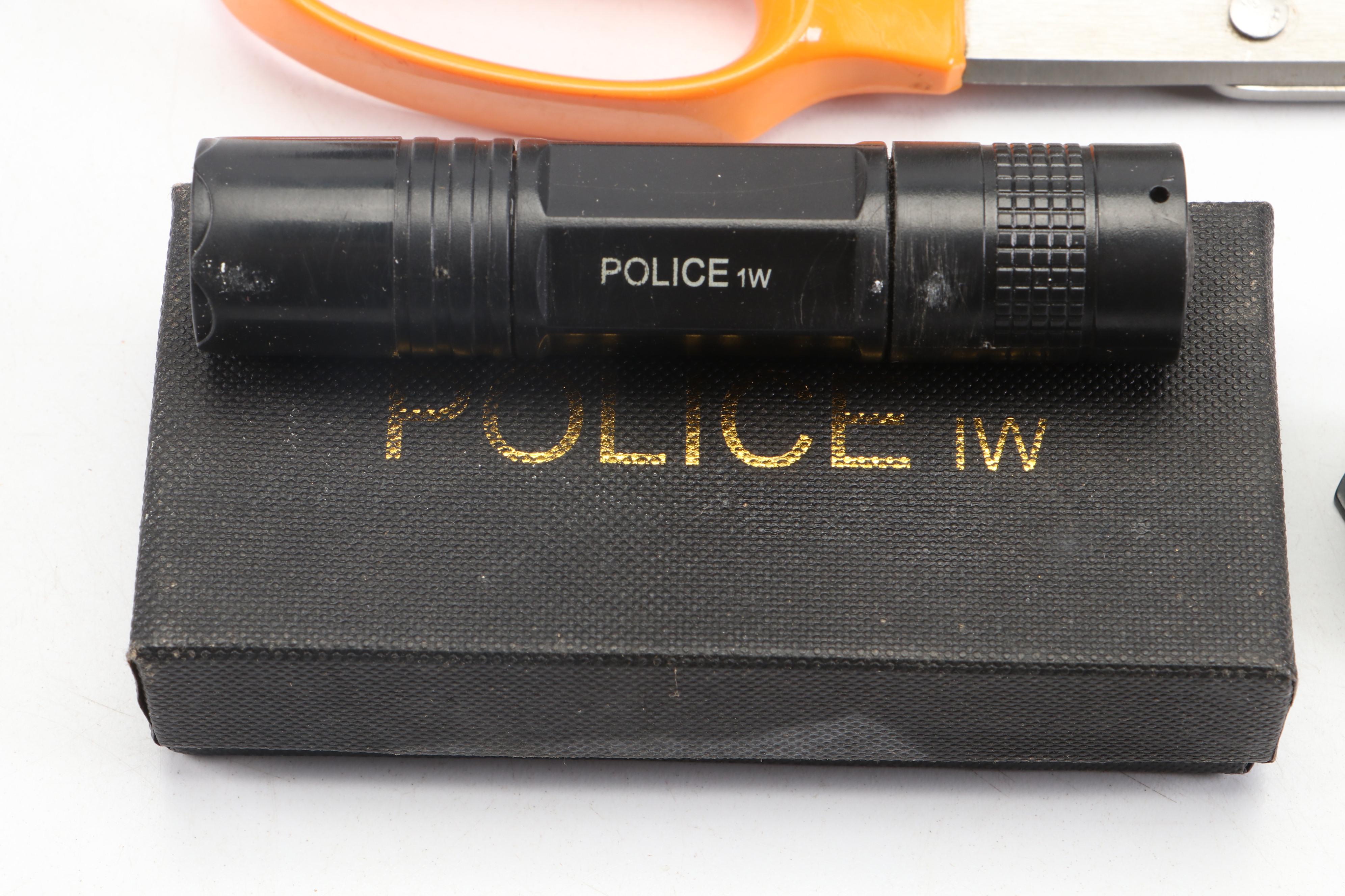 Police 1 Watt Miniature Flashlight with Mini Maglite, Magnifying Glasses, More