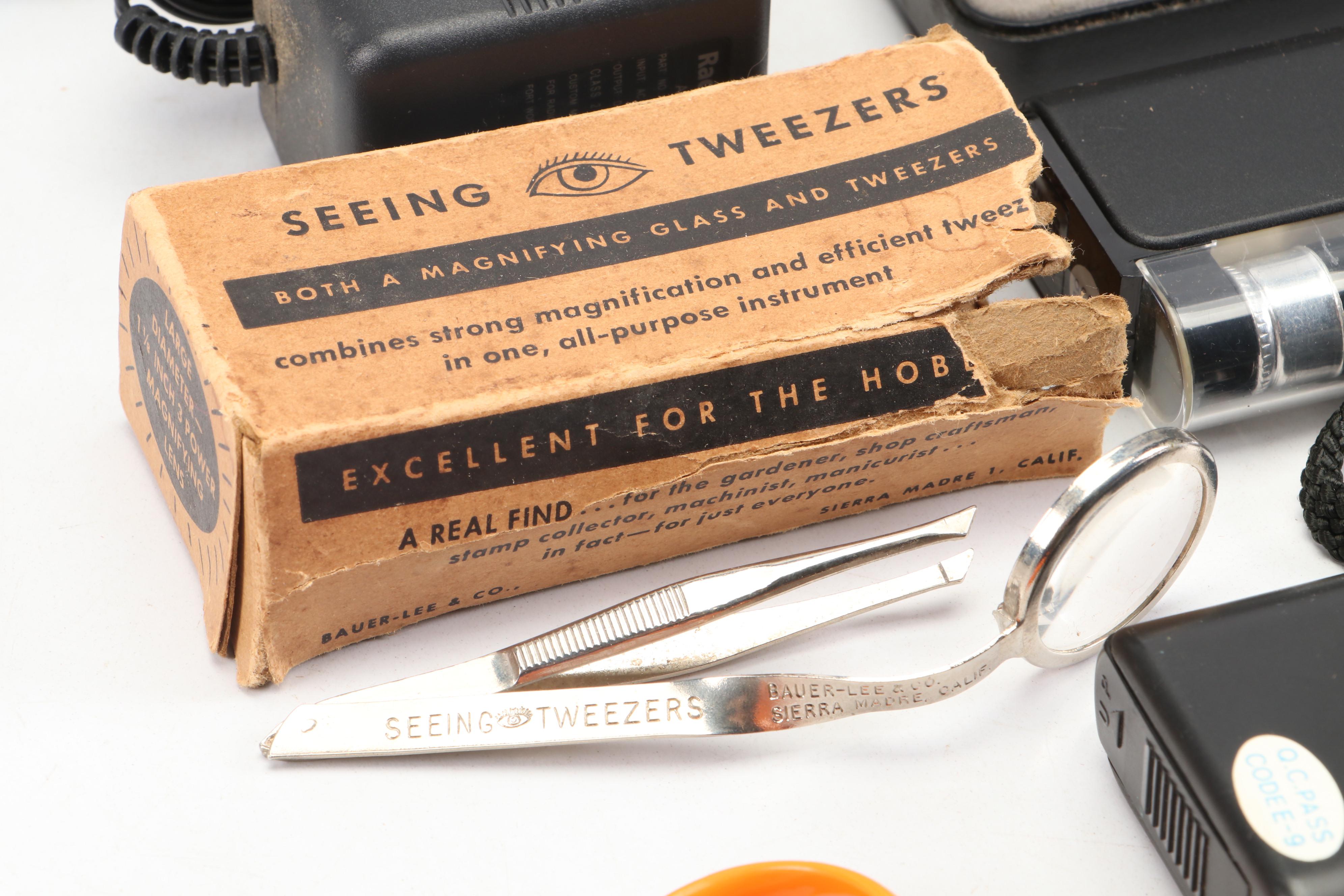 Police 1 Watt Miniature Flashlight with Mini Maglite, Magnifying Glasses, More