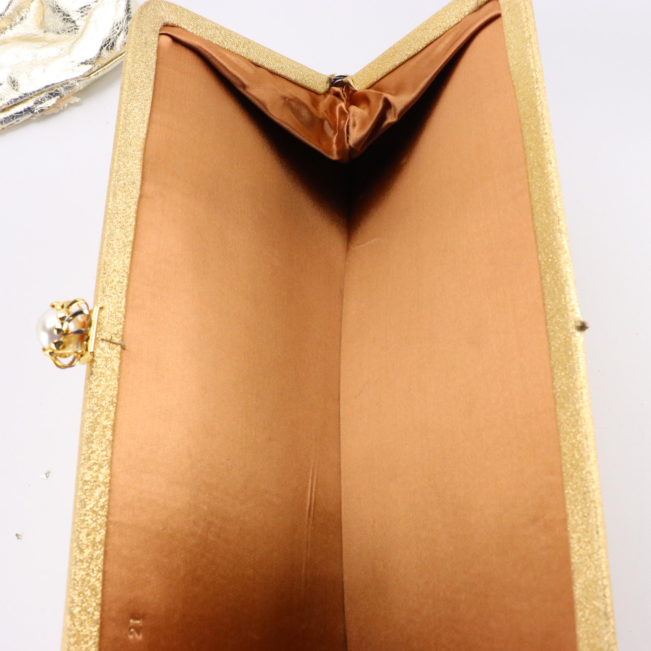 Eel Skin Shoulder Bag, Faux Leather Box Bag and Pouch, Textile Clutch