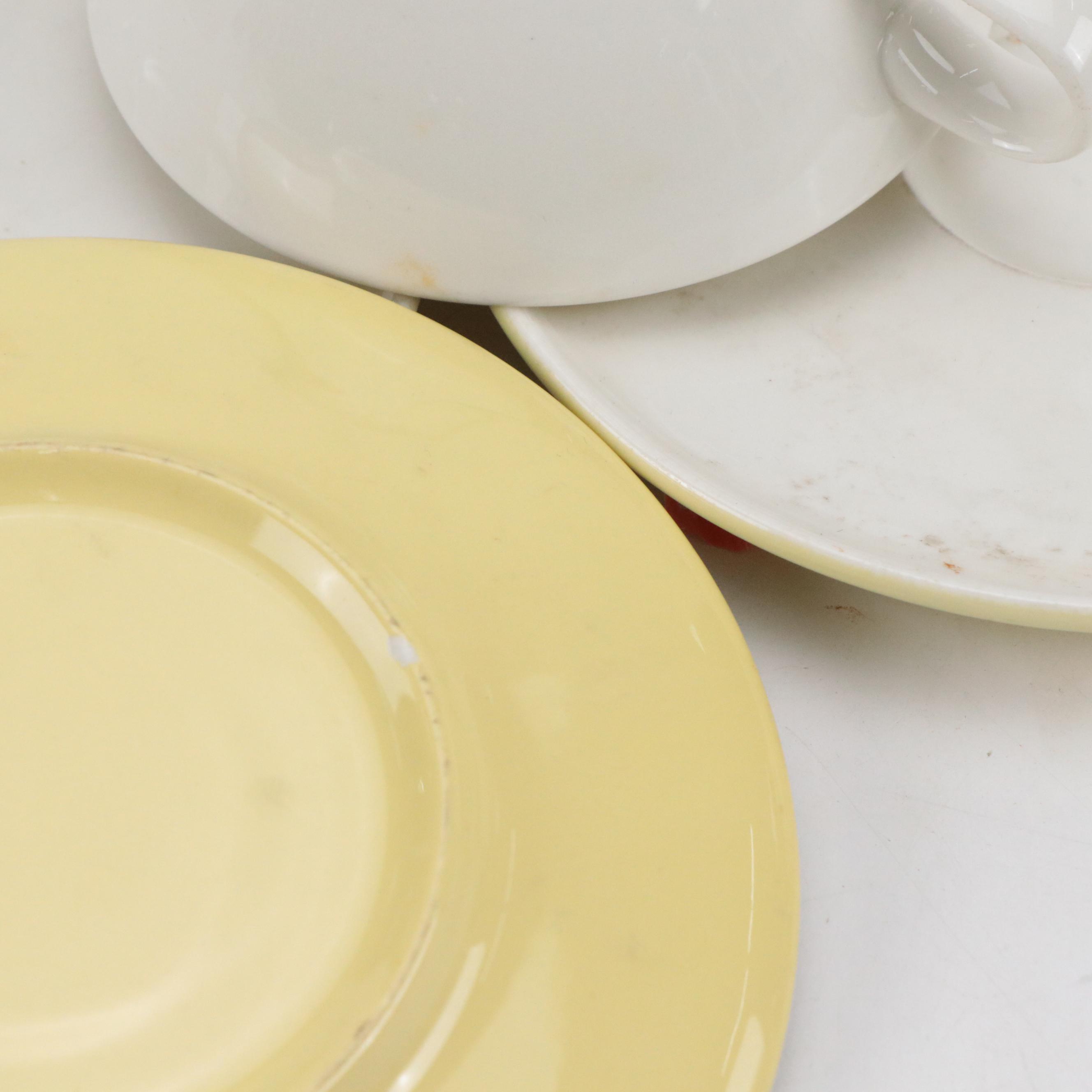 Russell Wright, Franciscan Tableware, Federalist Candlesticks, Hurricane Lantern