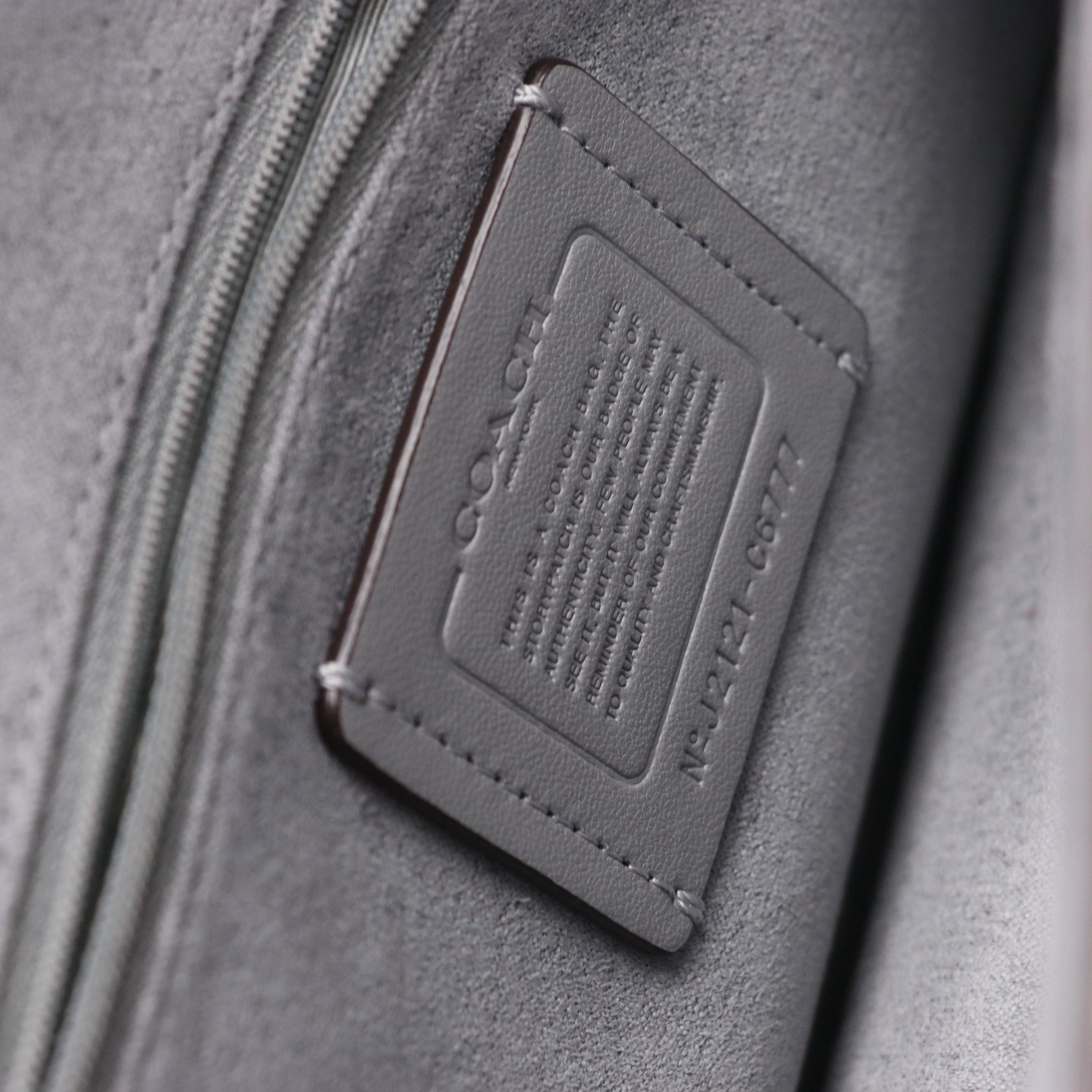 Coach Front Flap Brynn Crossbody in Gray Crossgrain and Embossed Leather