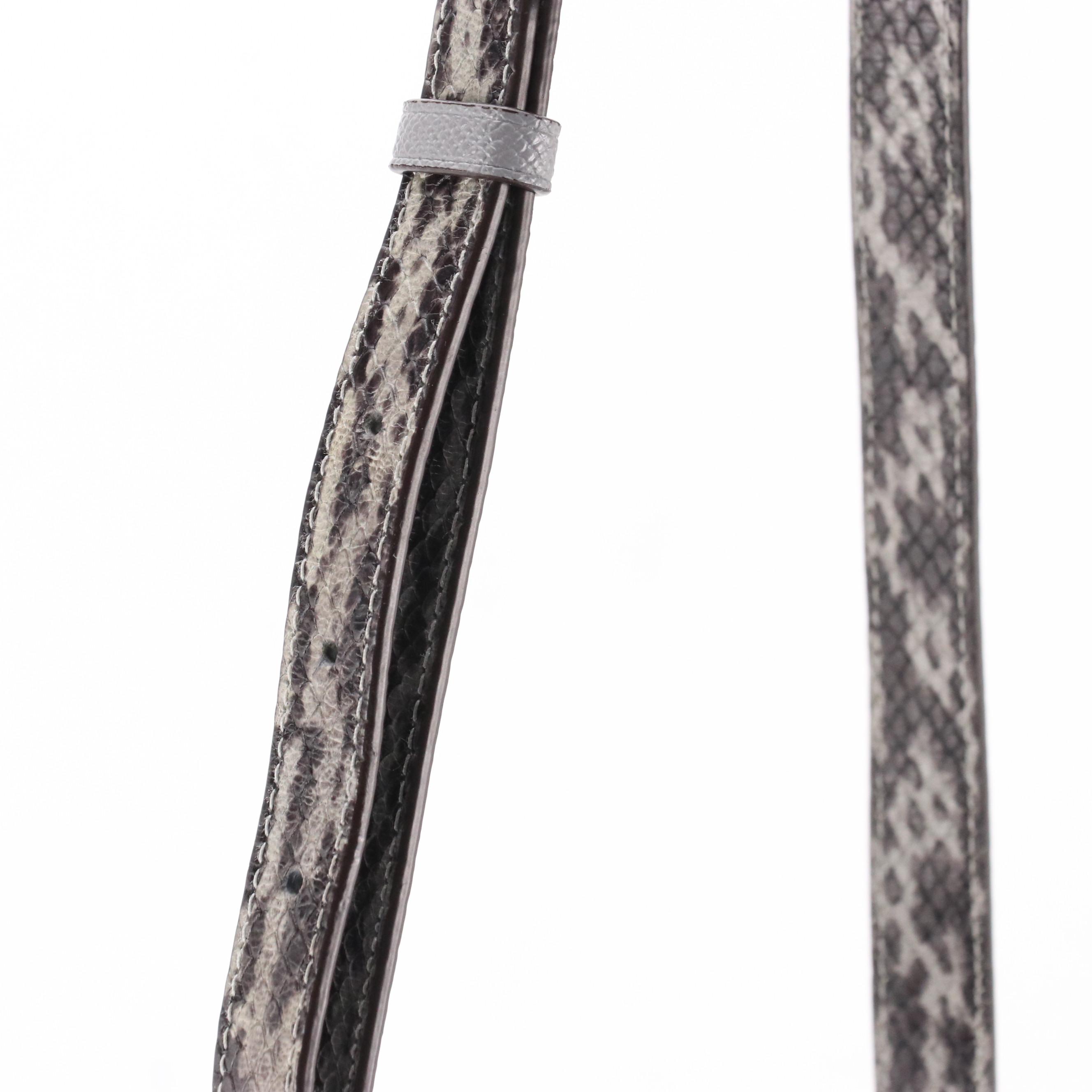 Coach Front Flap Brynn Crossbody in Gray Crossgrain and Embossed Leather