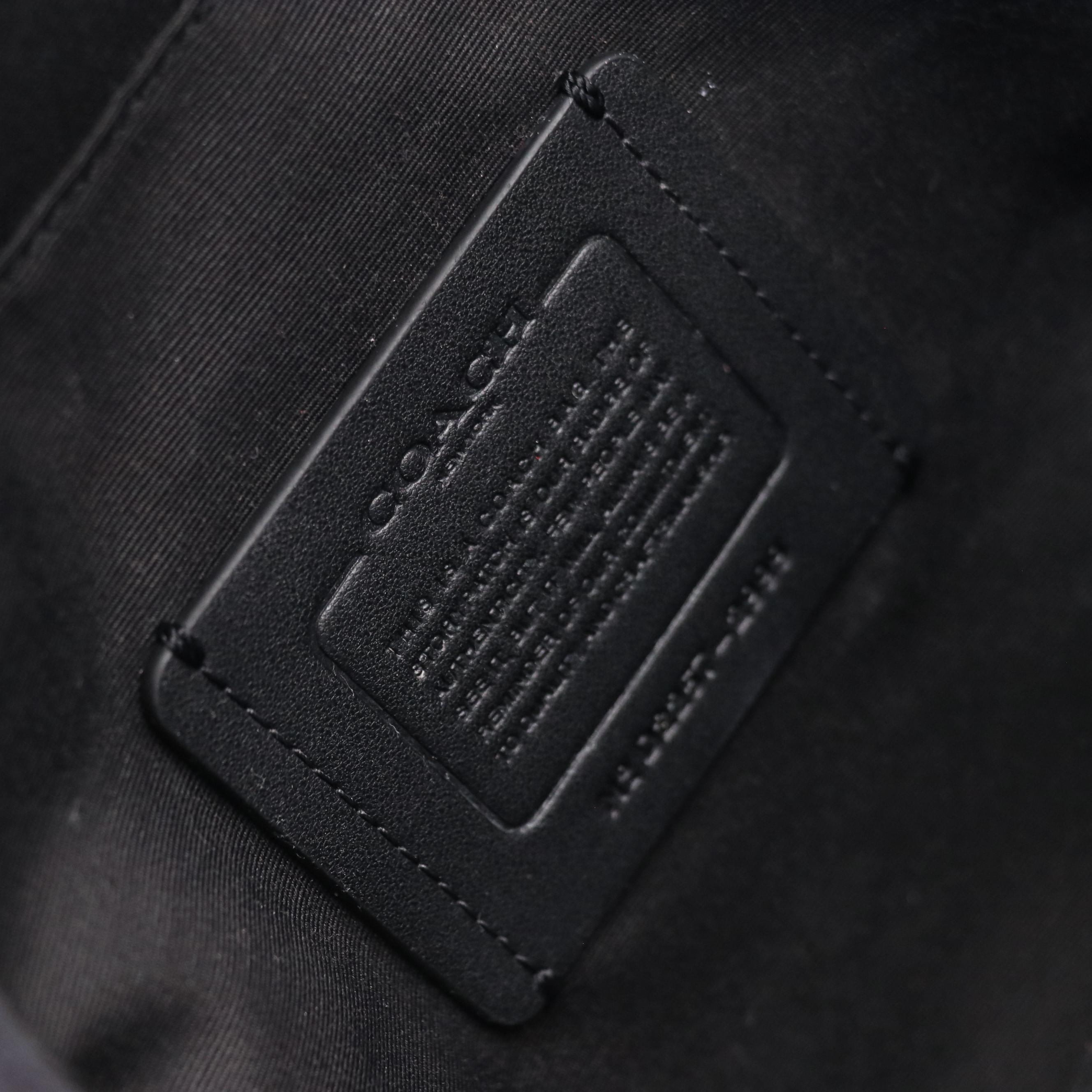 Men's Coach West Pack in Signature Canvas with Blue/White Leather Varsity Stripe