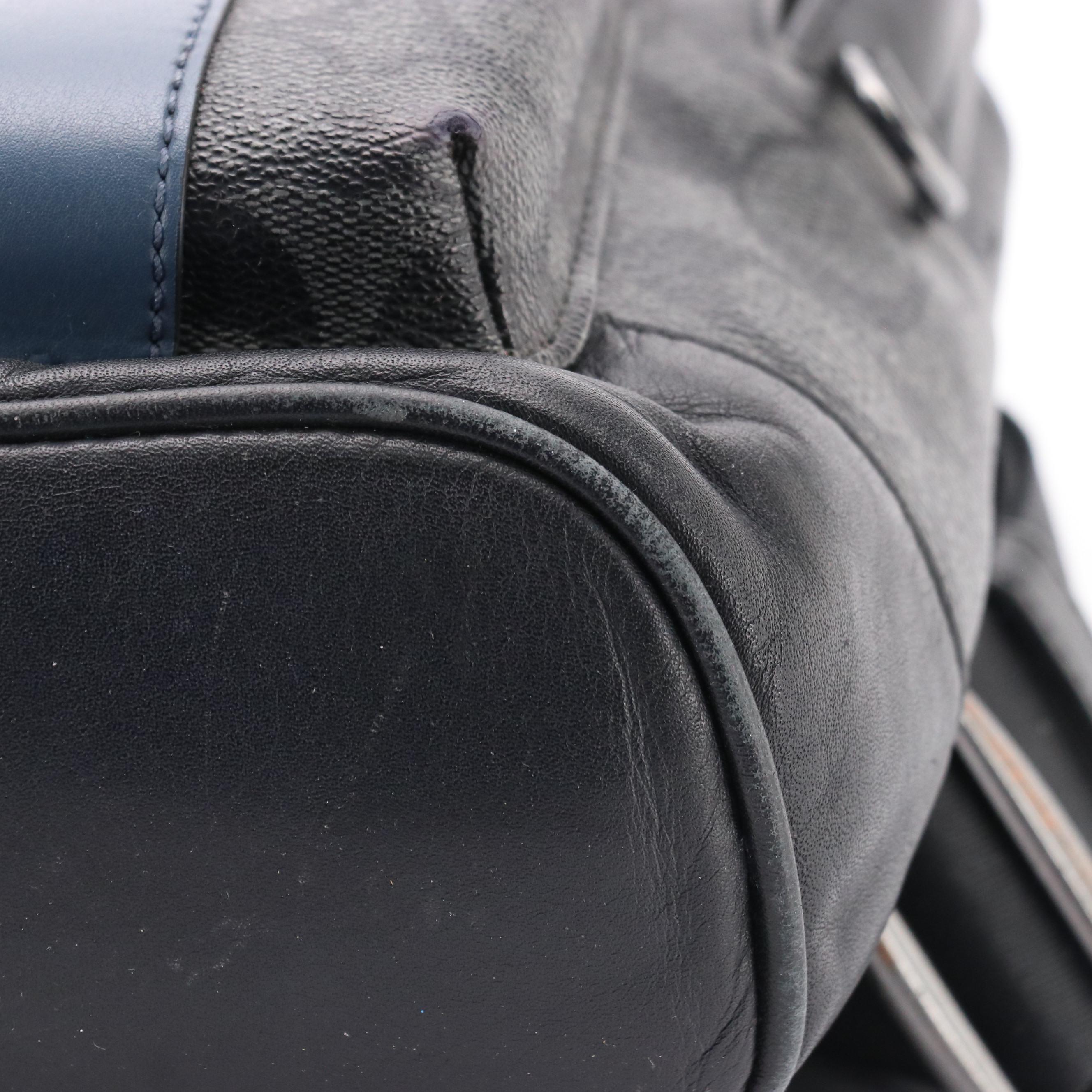 Men's Coach West Pack in Signature Canvas with Blue/White Leather Varsity Stripe