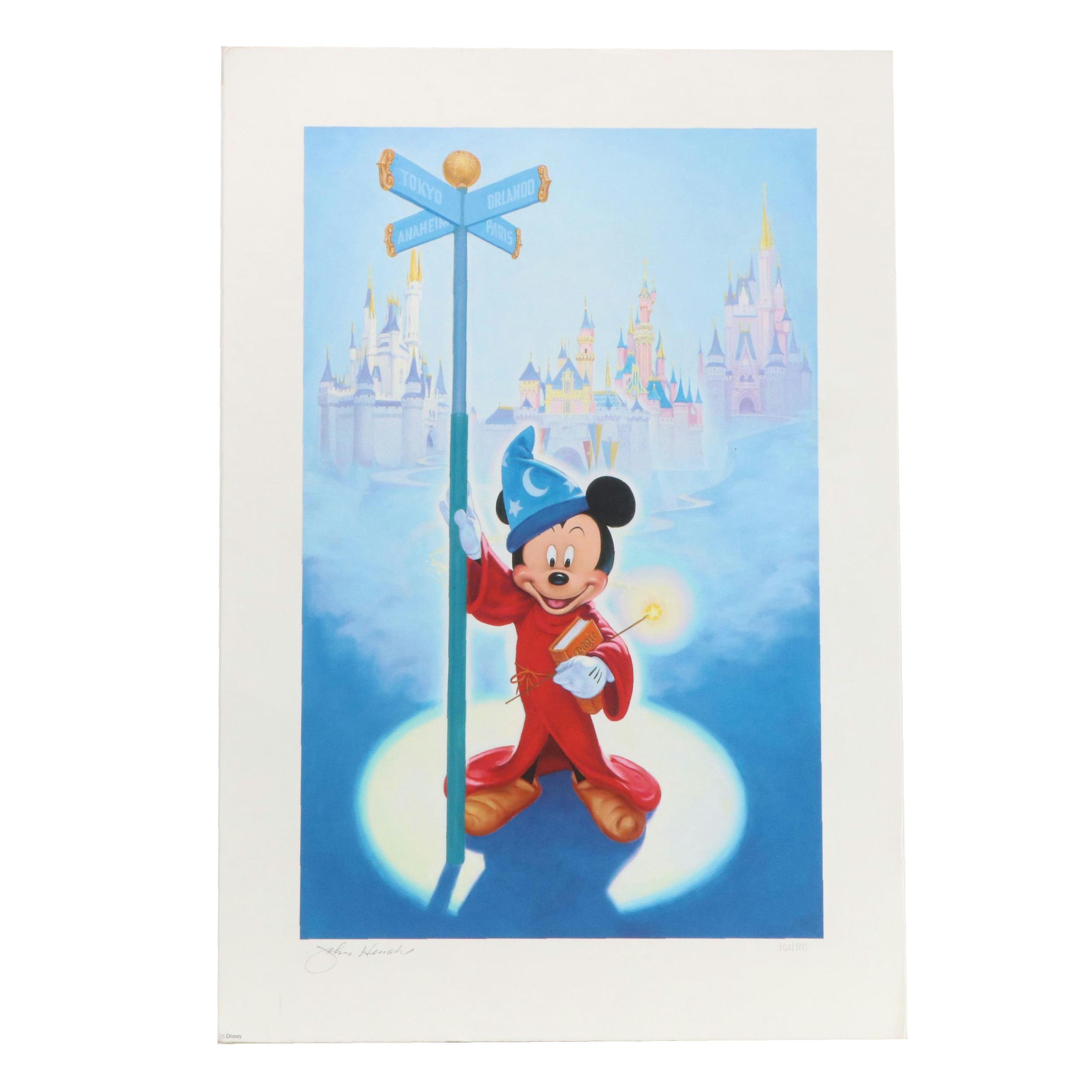 John Hench Photomechanical Print "Millennium Mickey"
