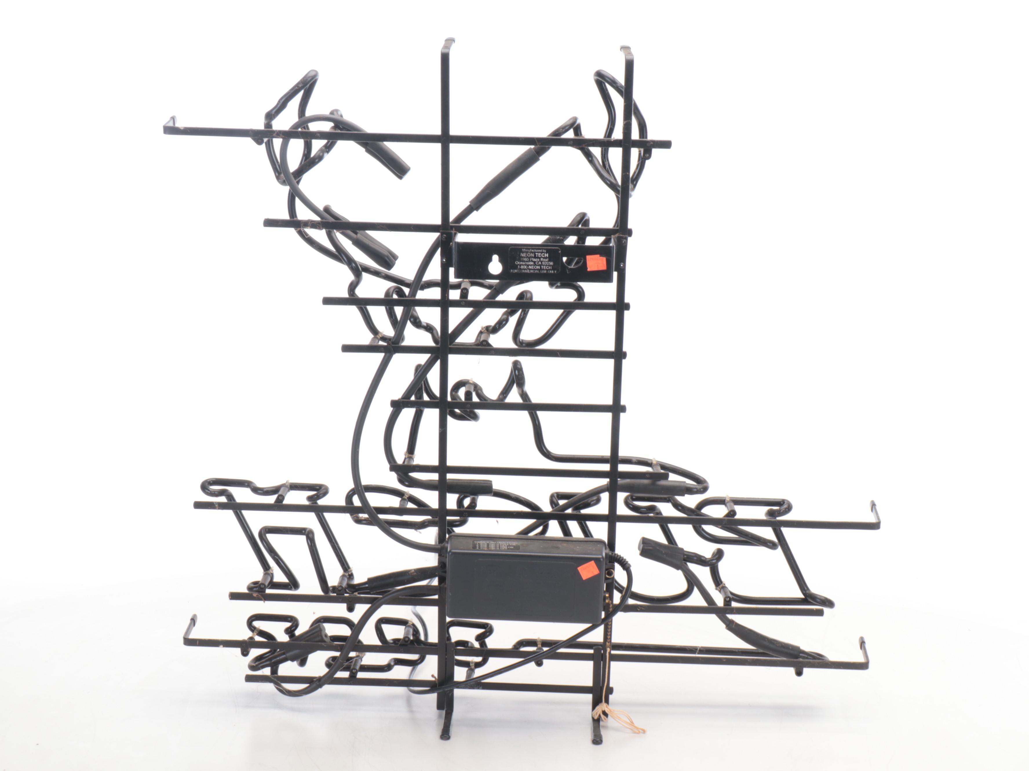 Busch Beer Advertising Neon Sign, 2001