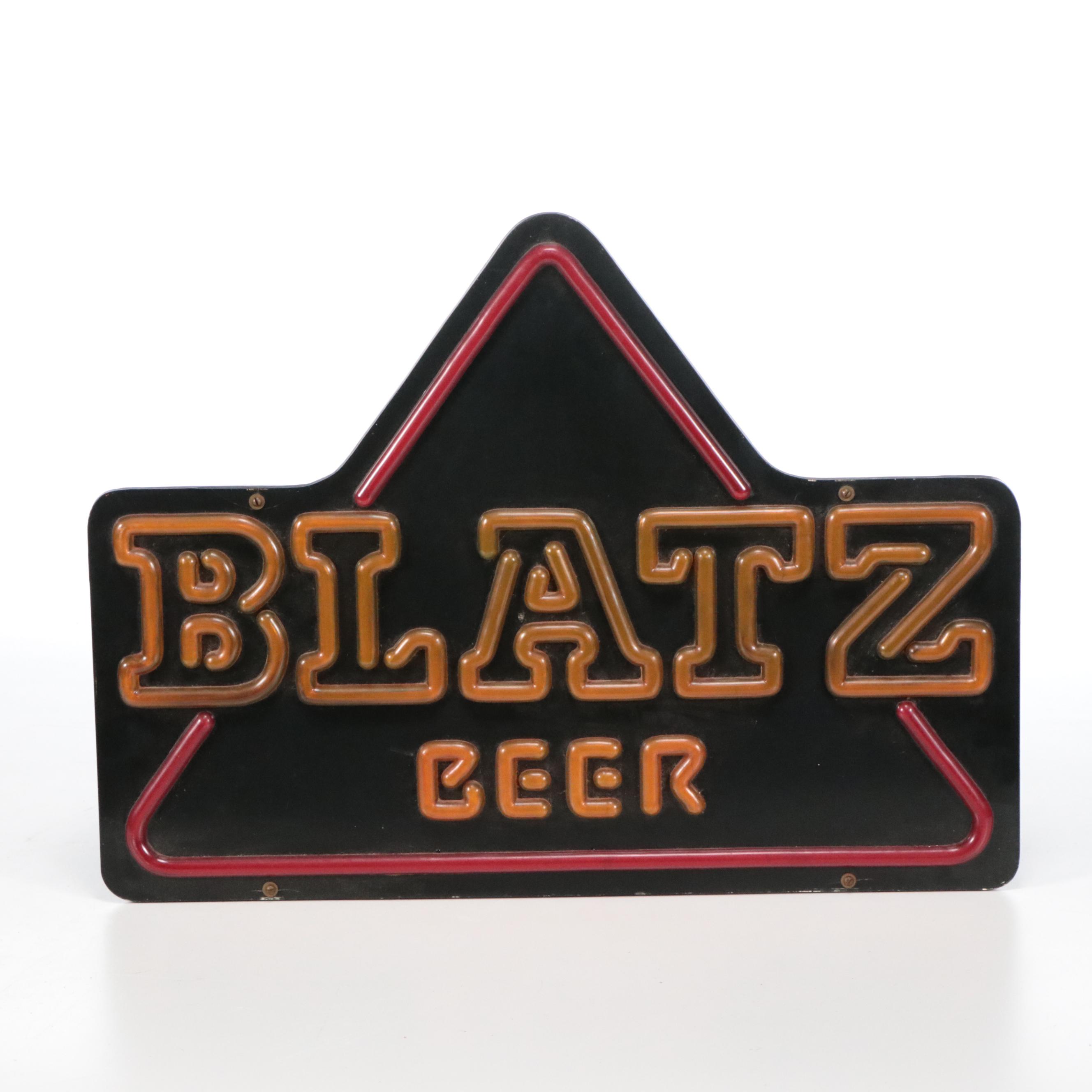 Blatz Beer Illuminated Metal Sign, Mid to Late 20th Century