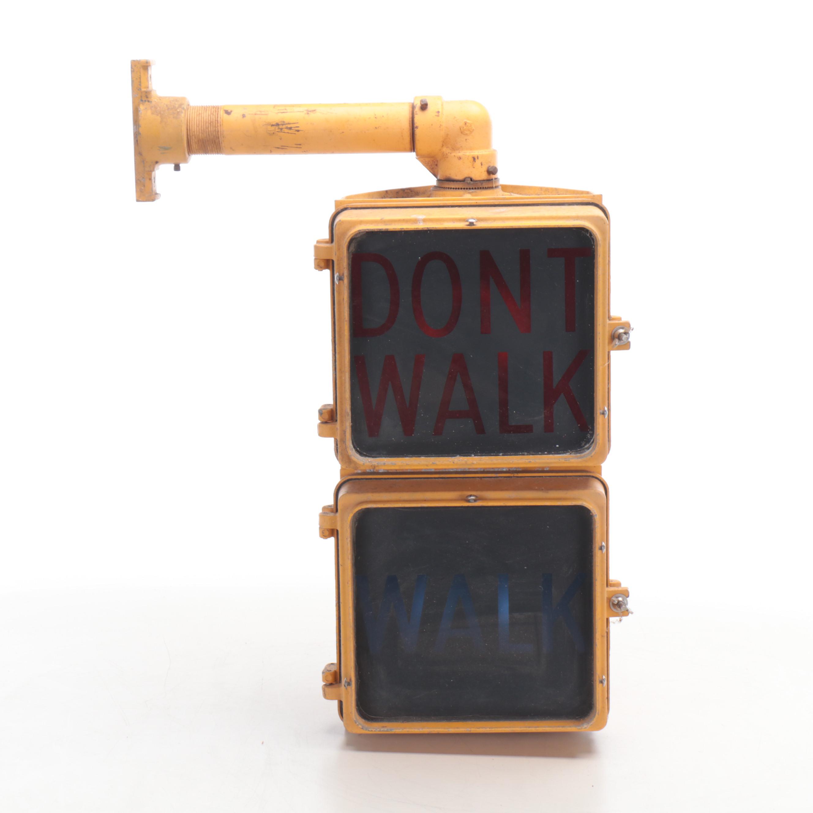 Don't Walk/Walk Metal Pedestrian Crosswalk Light