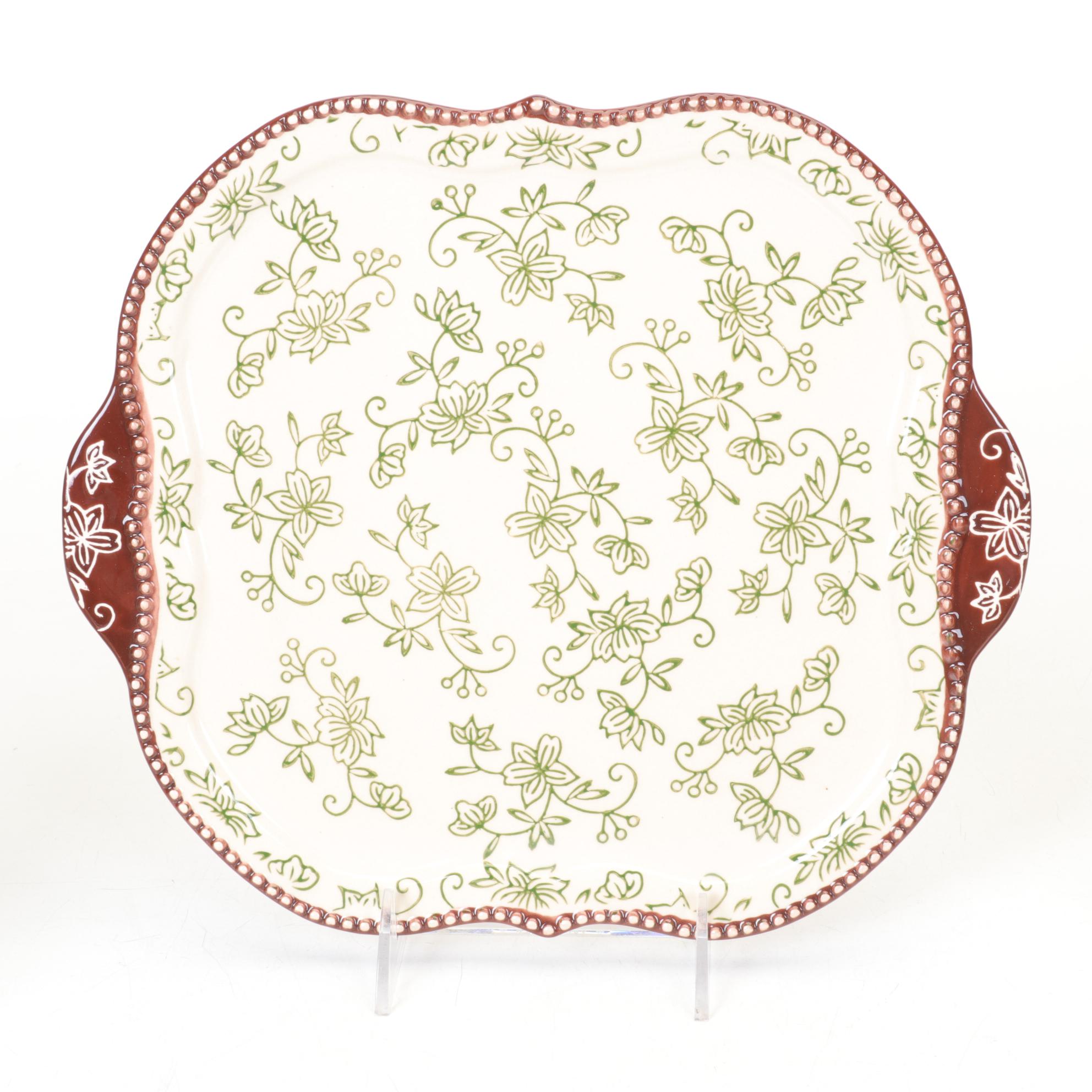 Temp-Tations by Tara "Floral Lace" Stoneware Serving Plates