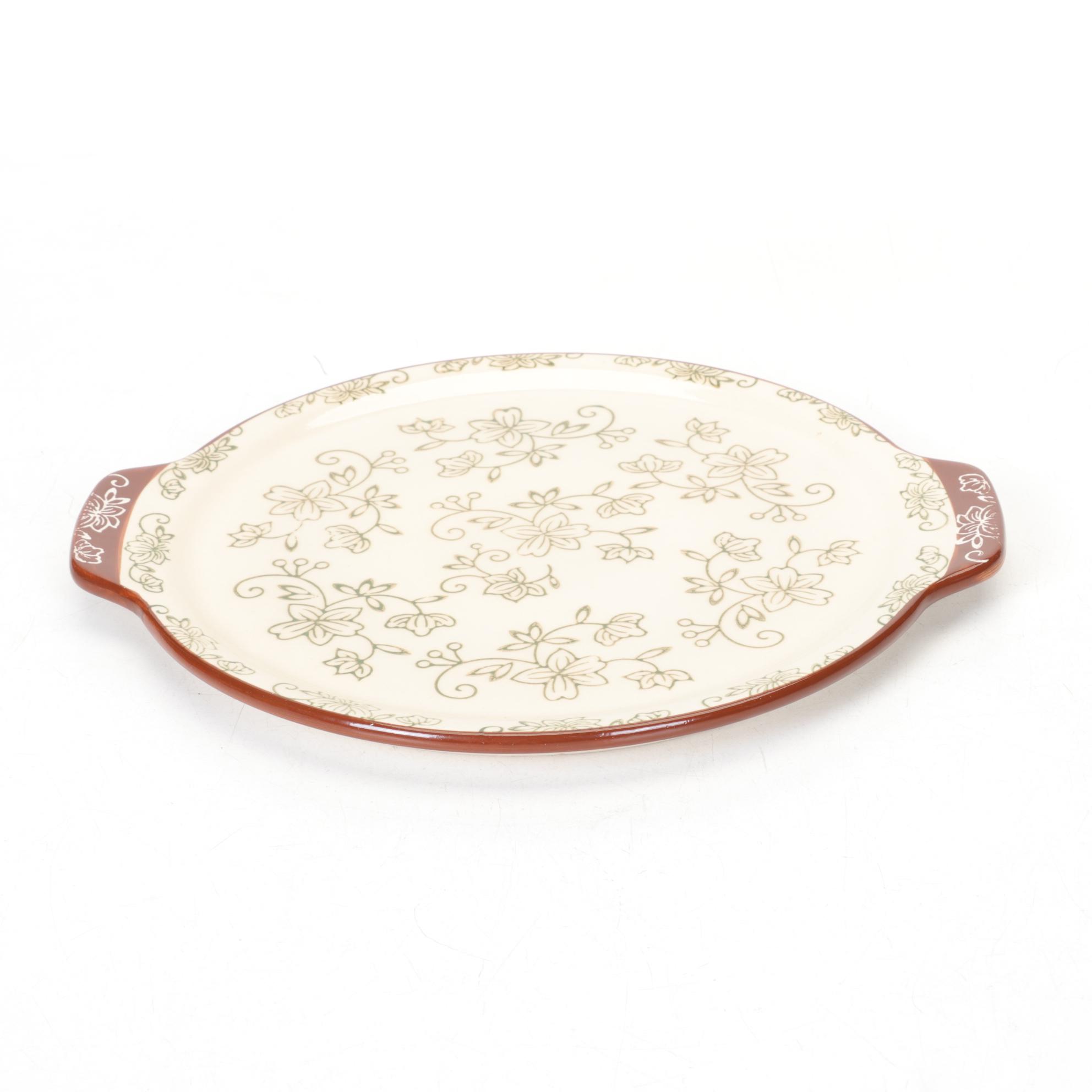 Temp-Tations by Tara "Floral Lace" Stoneware Serving Plates