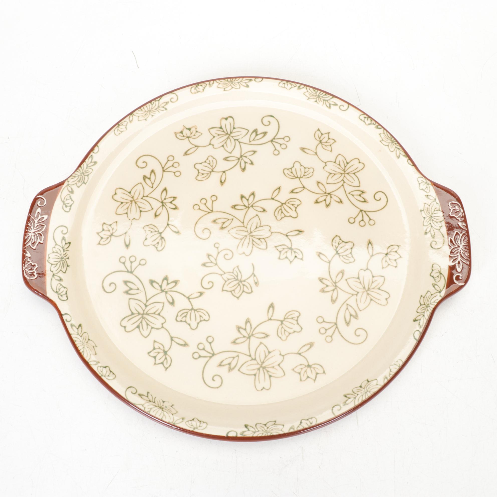 Temp-Tations by Tara "Floral Lace" Stoneware Serving Plates