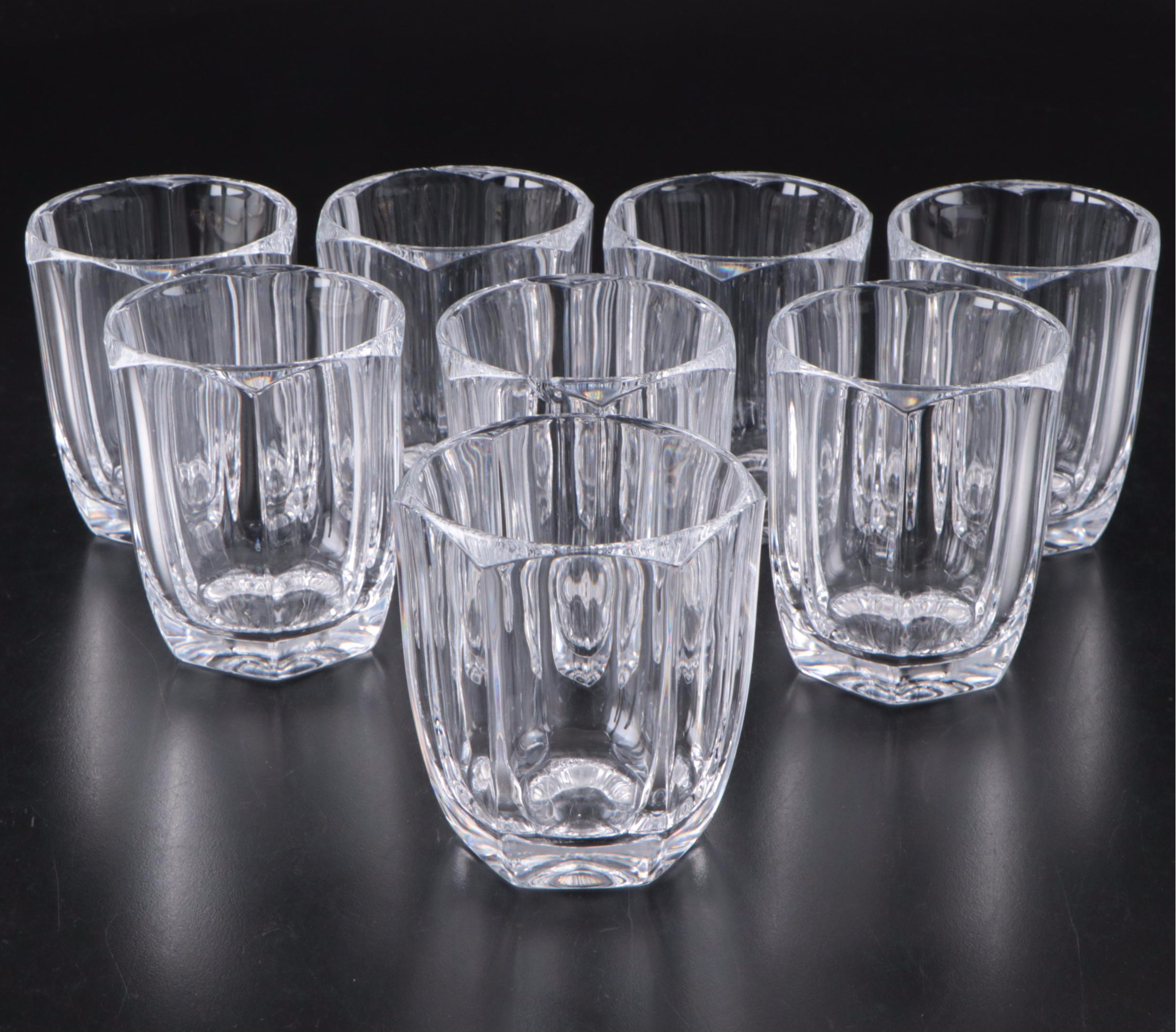 Ralph Lauren "Lumiere" Crystal Double Old Fashioned Glasses and Tumblers