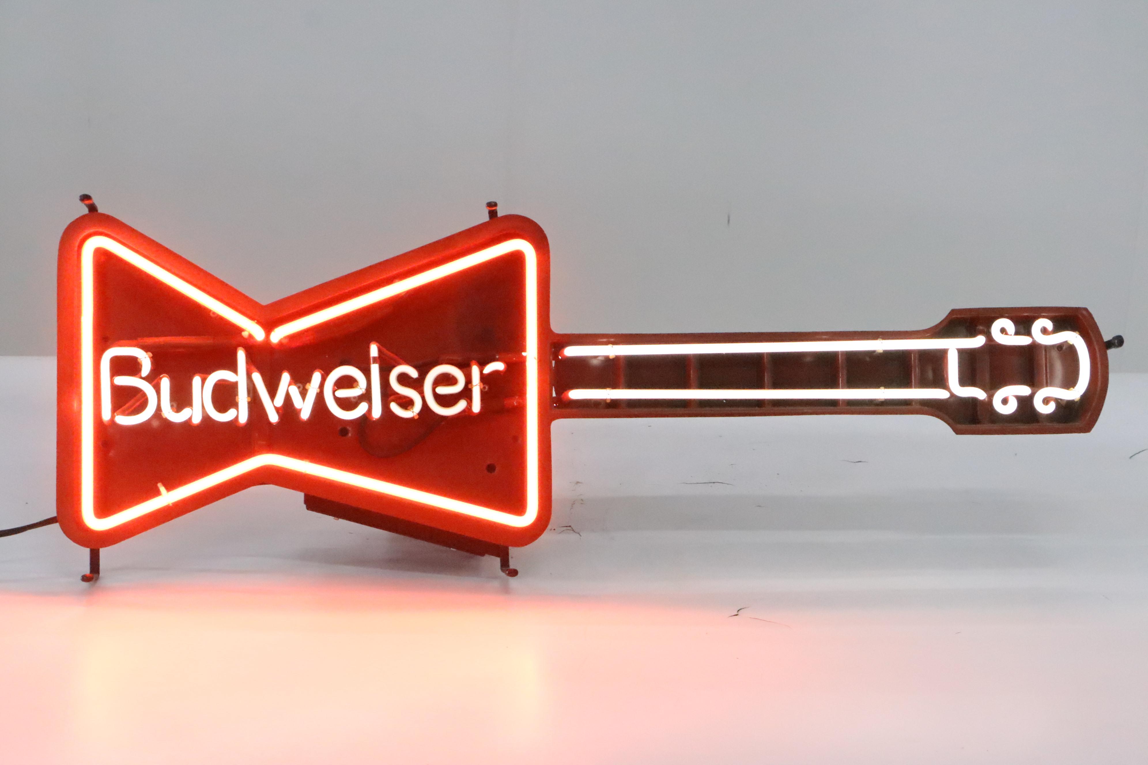 Budweiser Guitar Neon Light, 1990