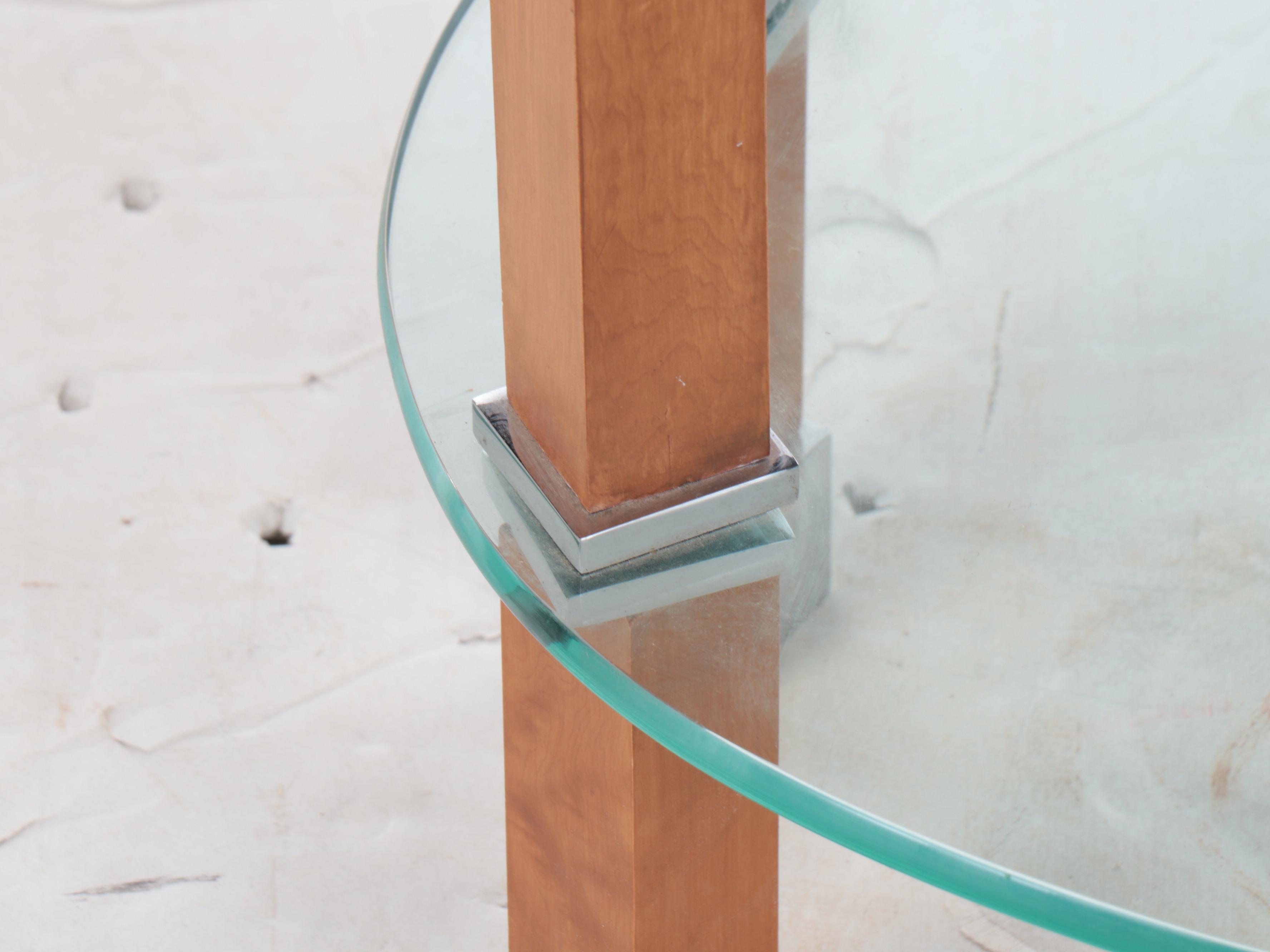 Modernist Style Porcelain Bathroom Sink with Wood and Glass Vanity