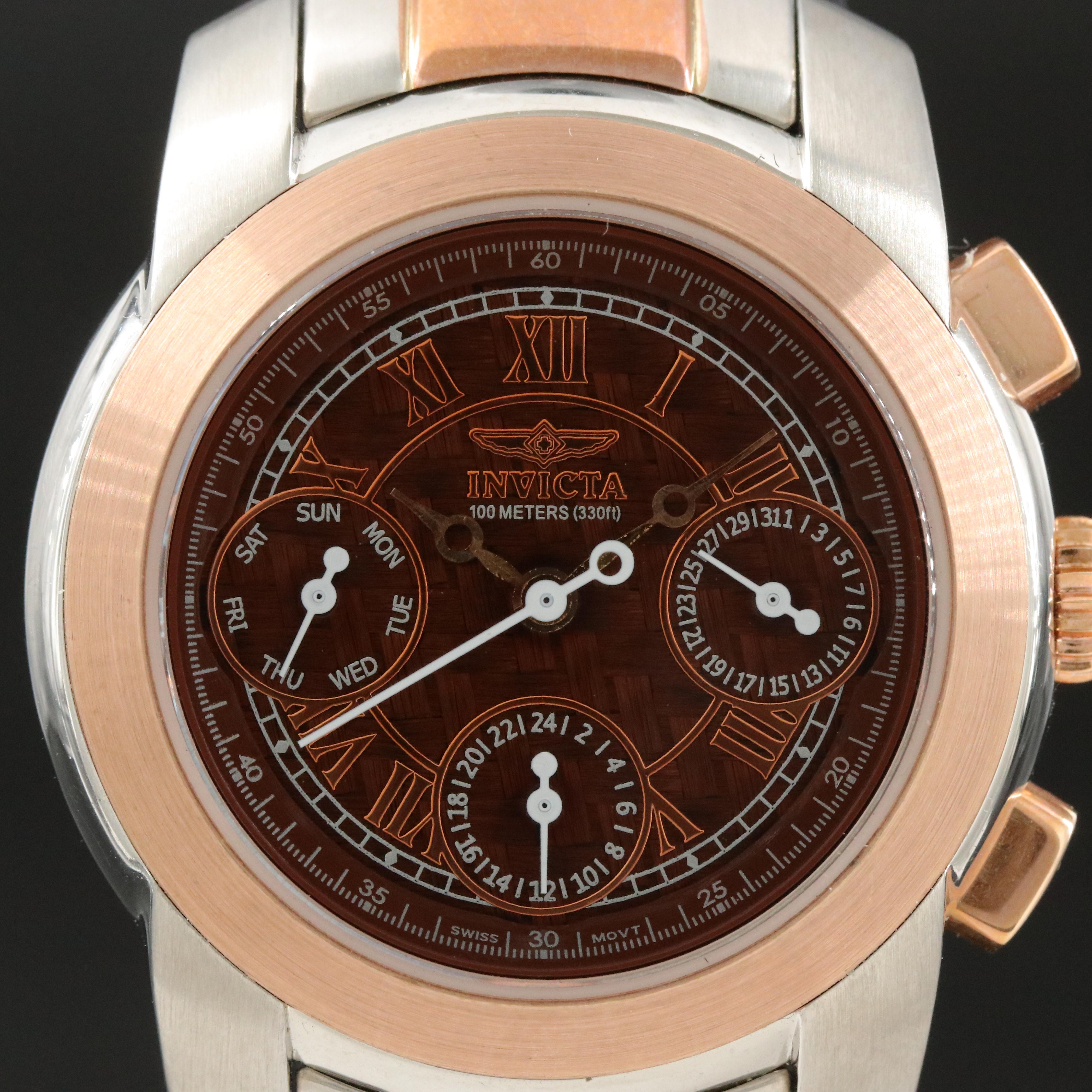 Invicta Lugano ref. 4064 Multi-Function Quartz Steel Watch