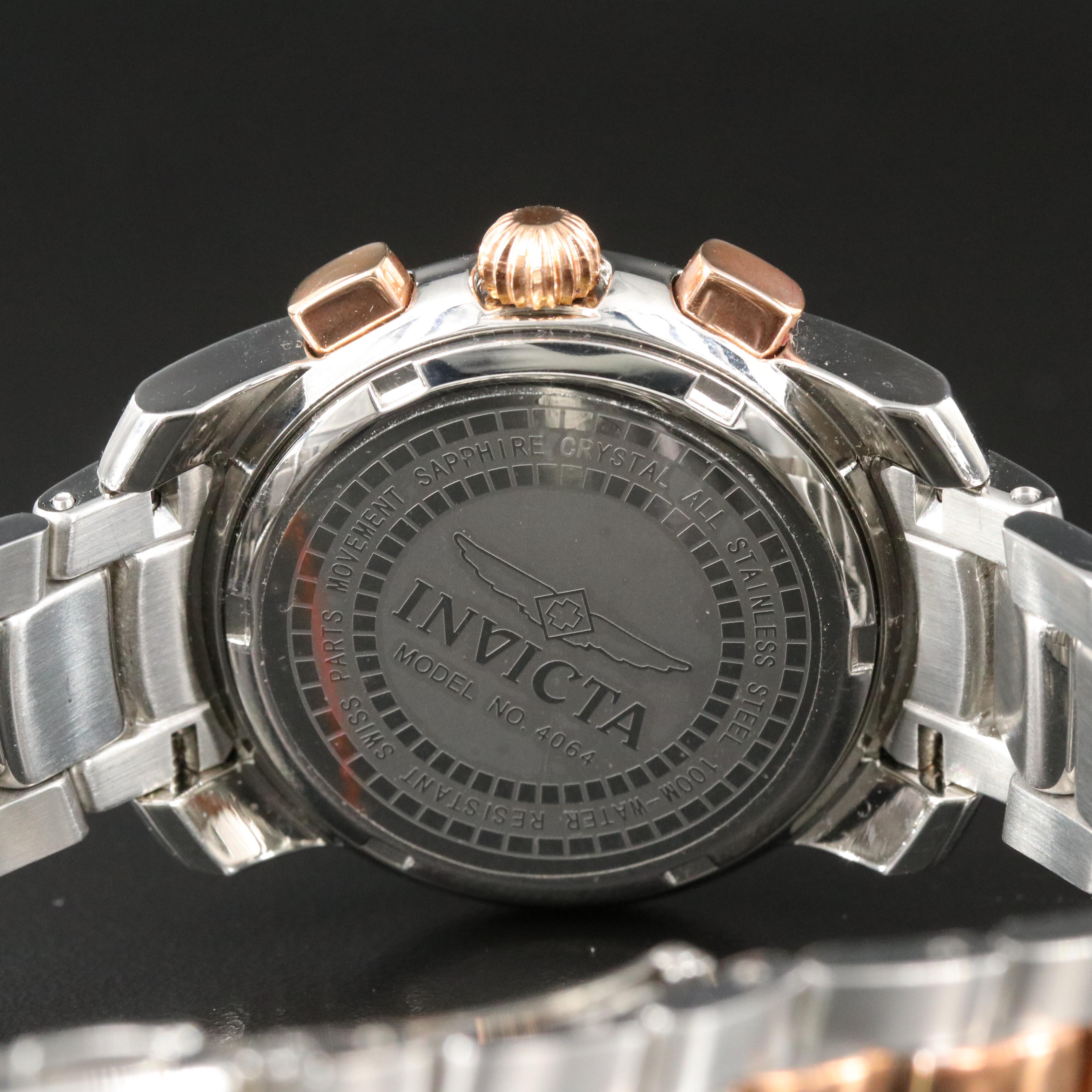 Invicta Lugano ref. 4064 Multi-Function Quartz Steel Watch