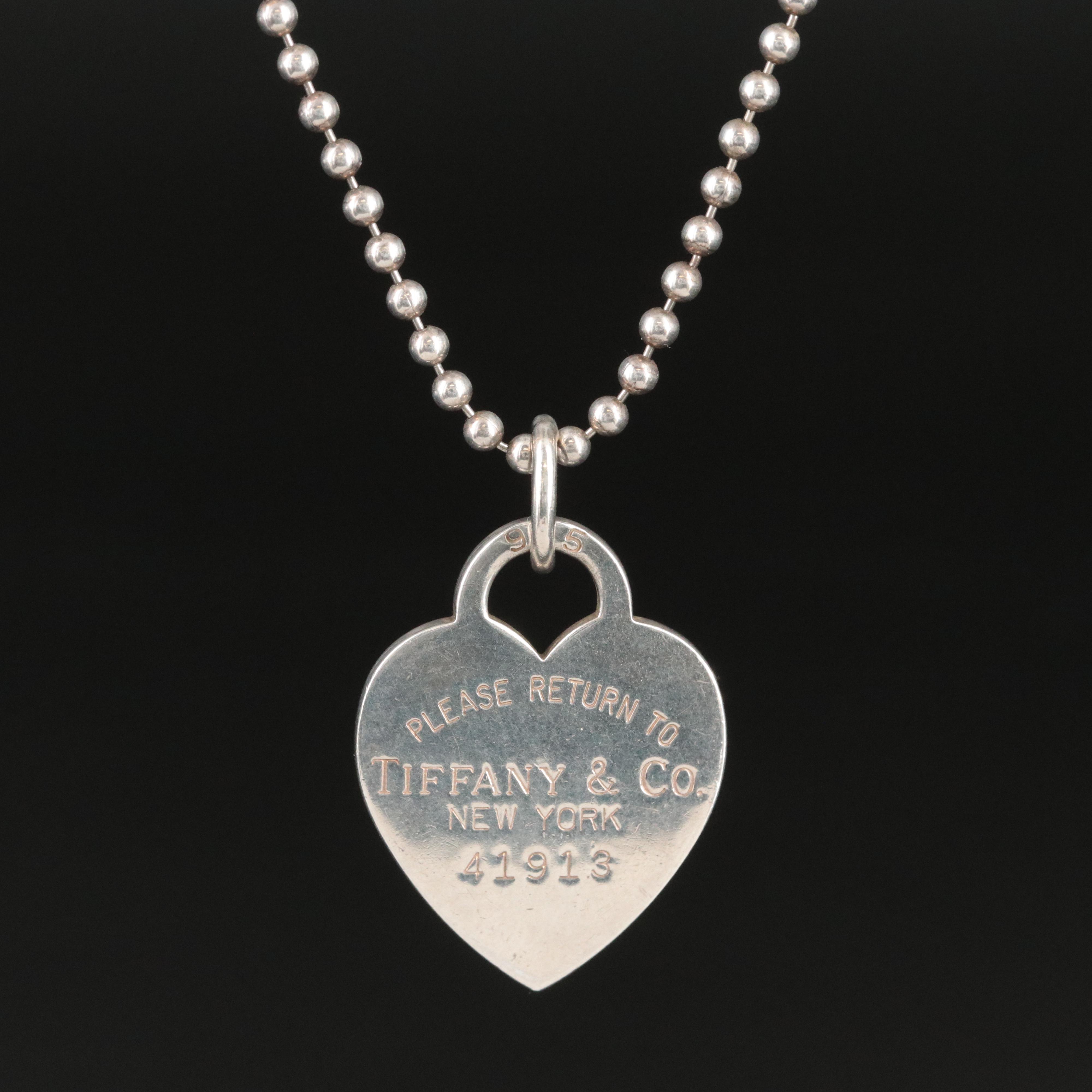 Tiffany & Co. Return to Tiffany Sterling Heart Necklace