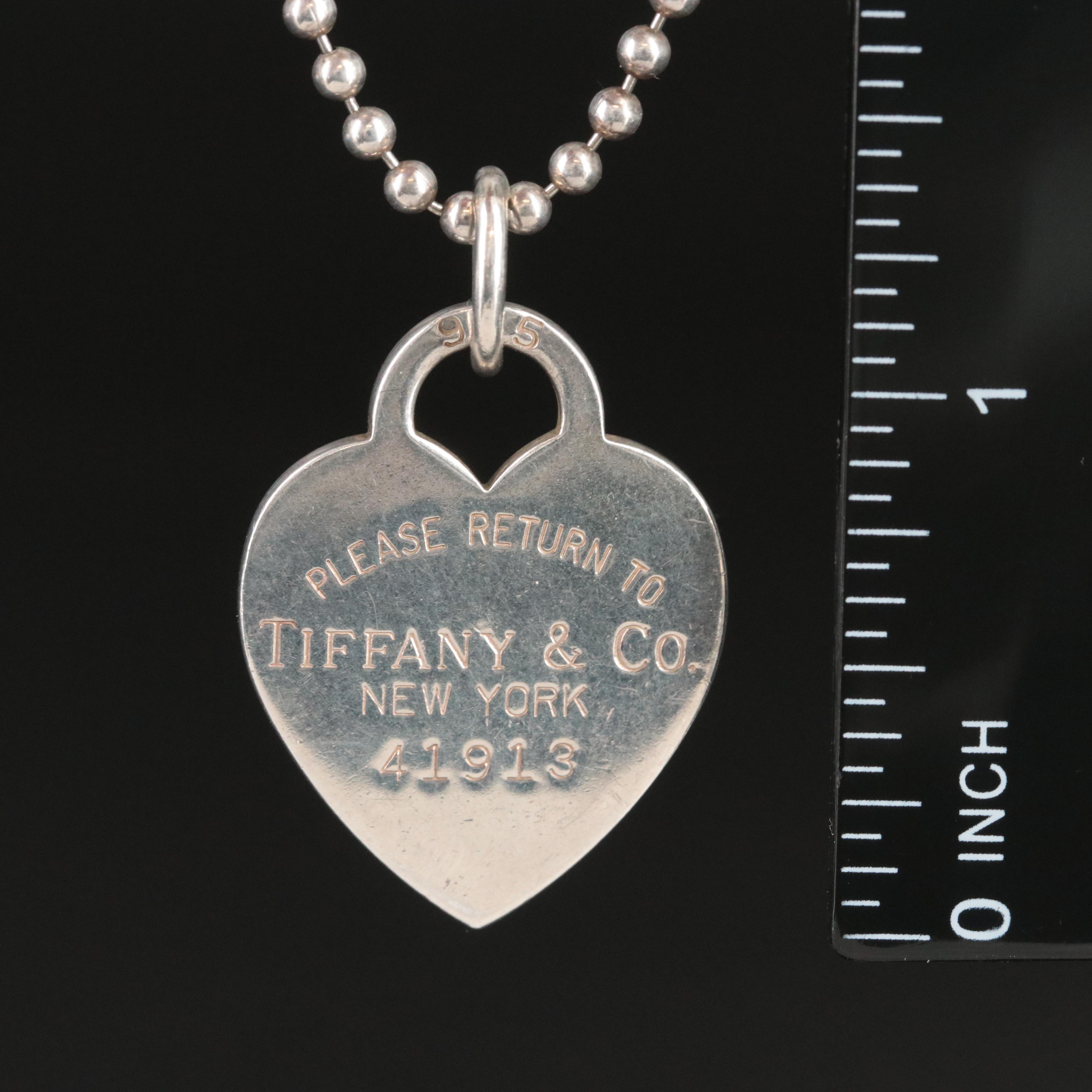 Tiffany & Co. Return to Tiffany Sterling Heart Necklace