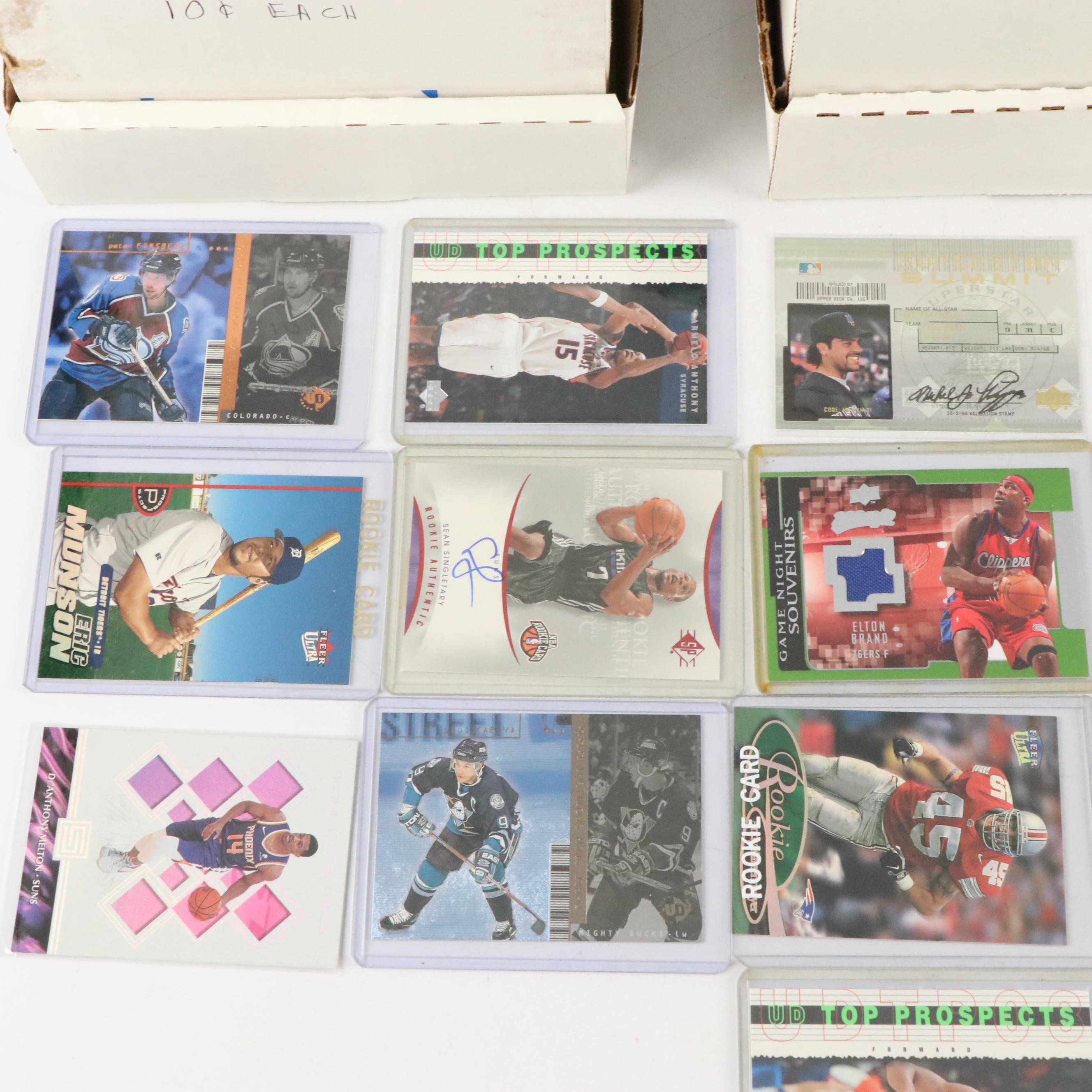 1990s–2000s Eric Munson, Carmelo Anthony, Peter Forsberg and More Sports Cards